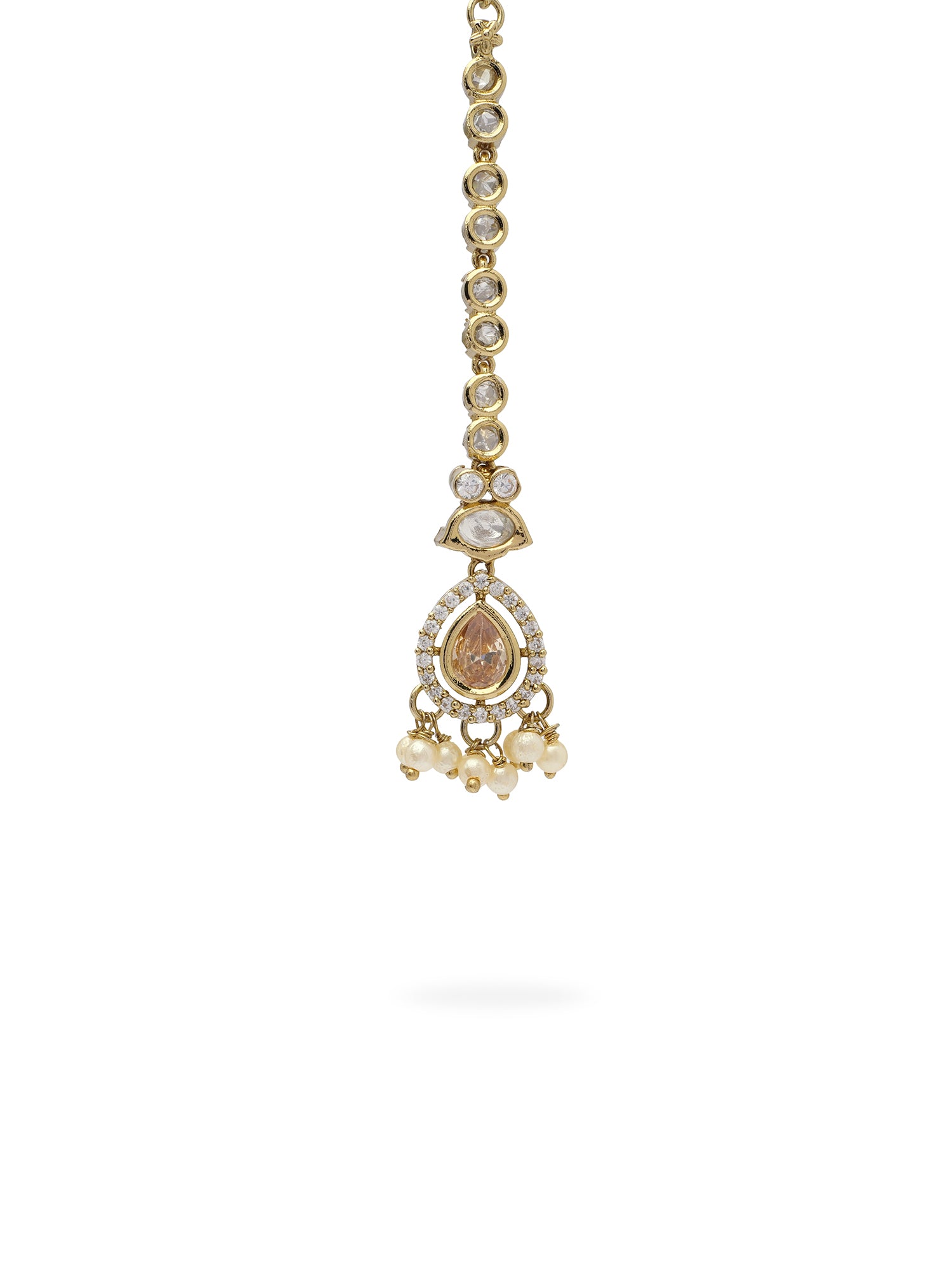 Jasmin Maang Tikka in Champagne