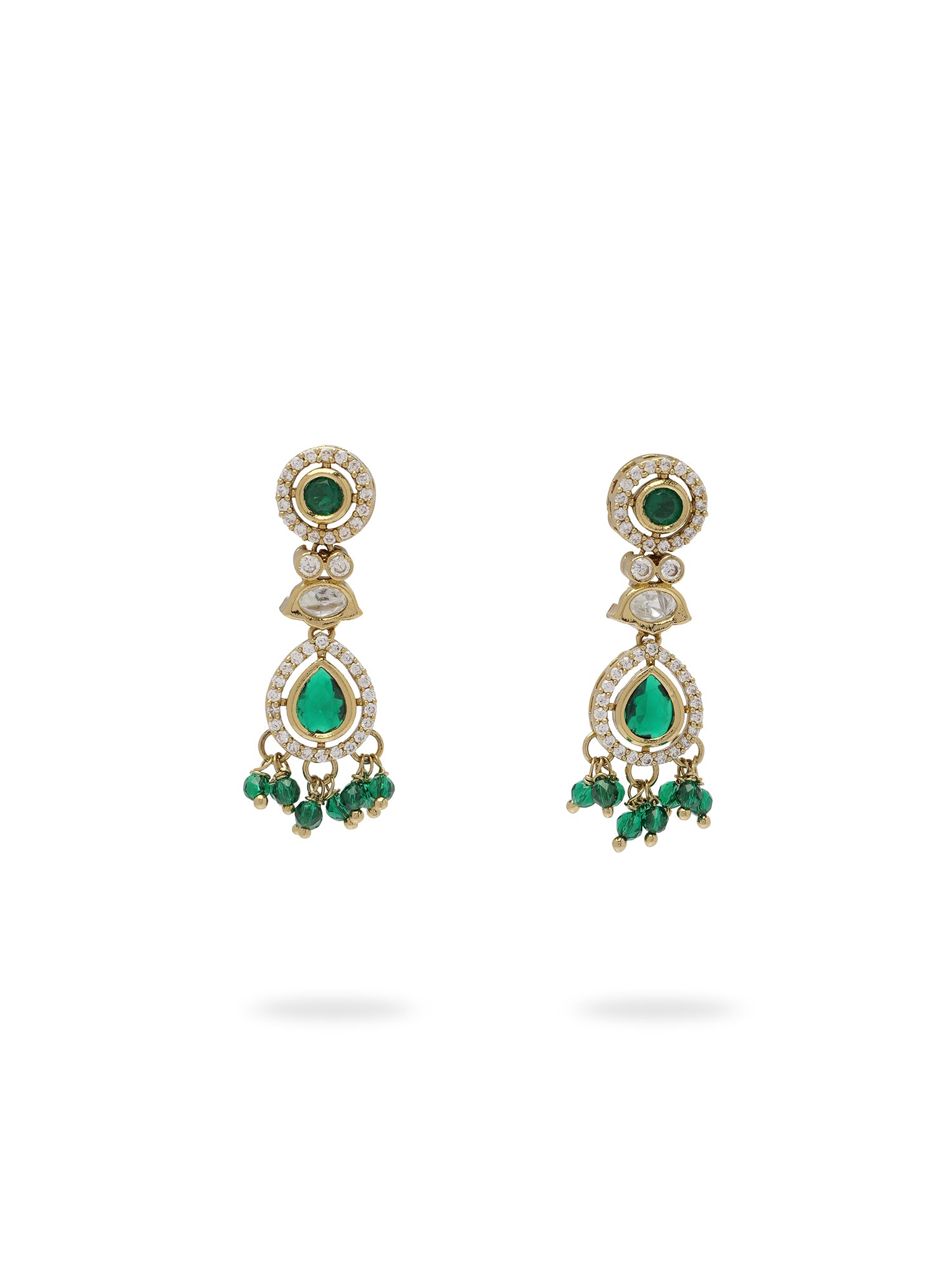 Jasmin Small Drop Earrings in Green