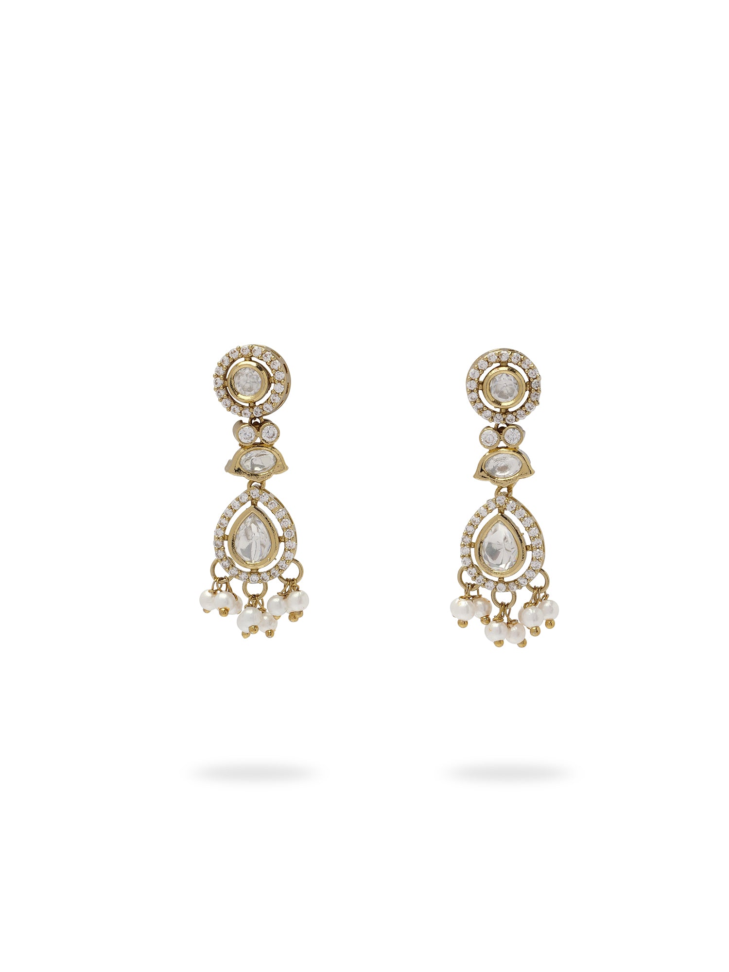 Jasmin Small Drop Earrings in White