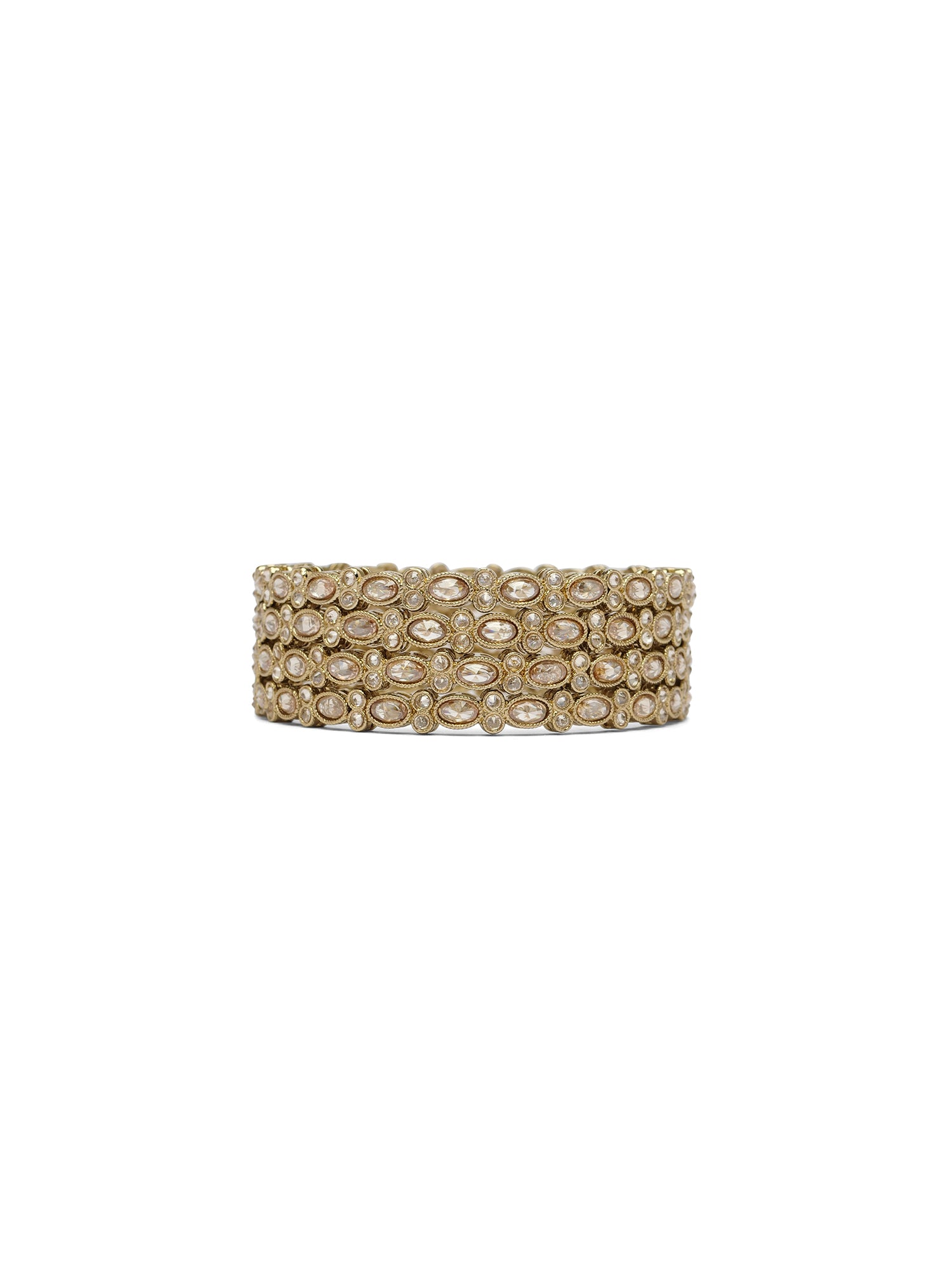 Jheel Kadas in Champagne and Antique Gold