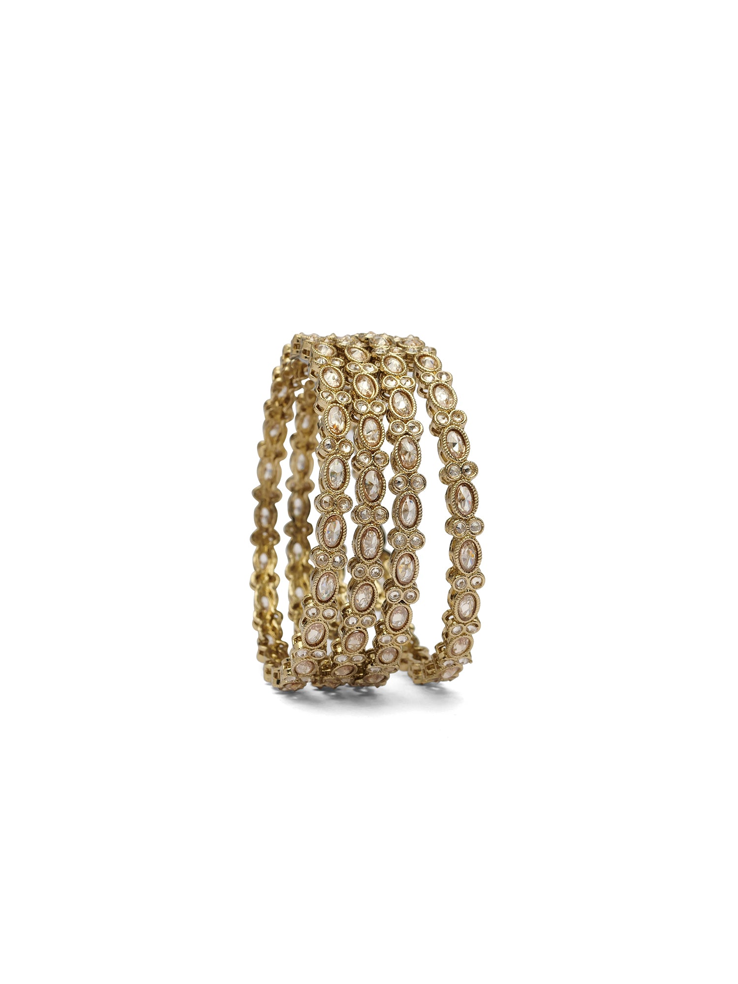 Jheel Kadas in Champagne and Antique Gold