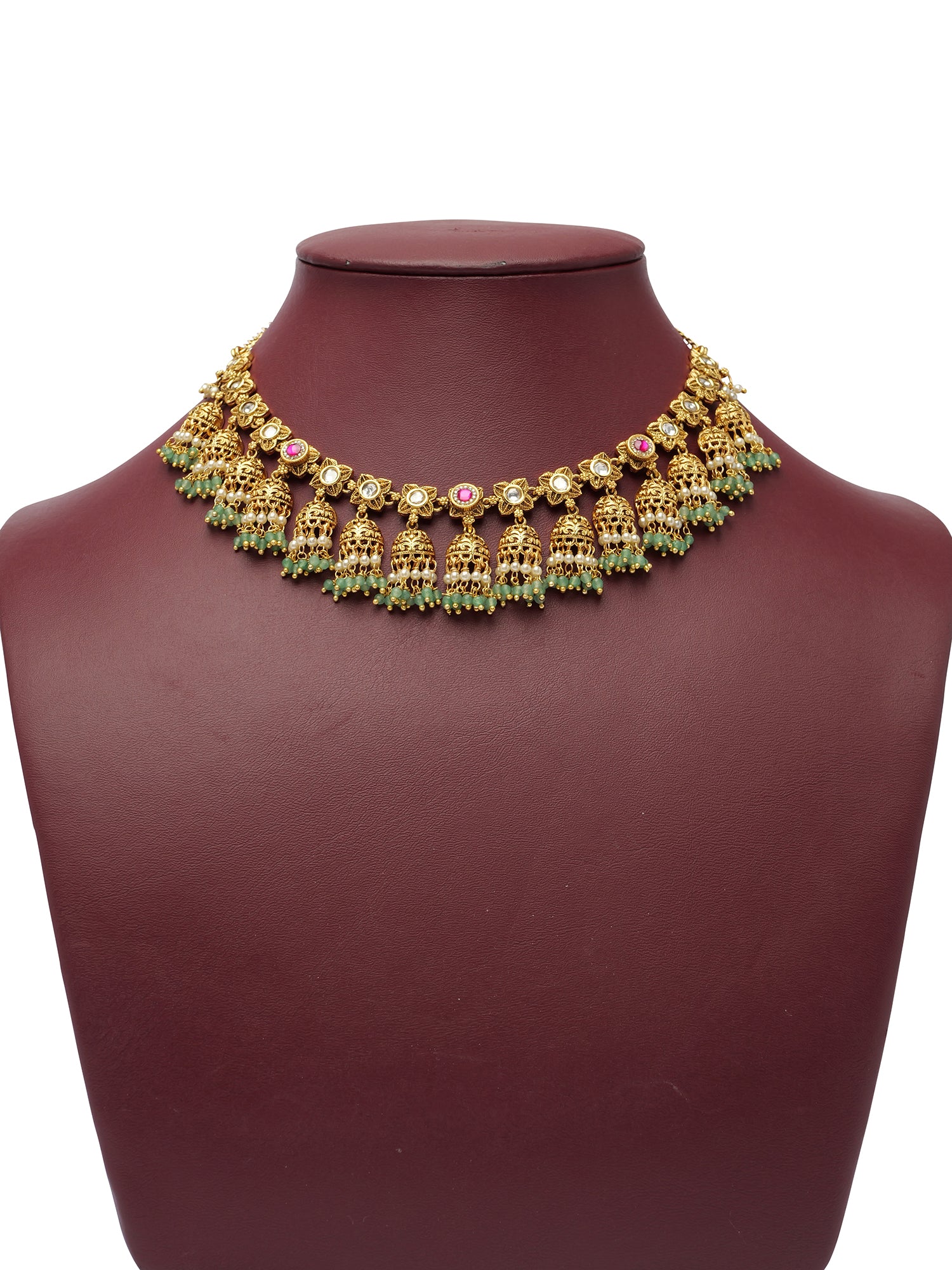Jhumira Kundan Necklace Set in Multi