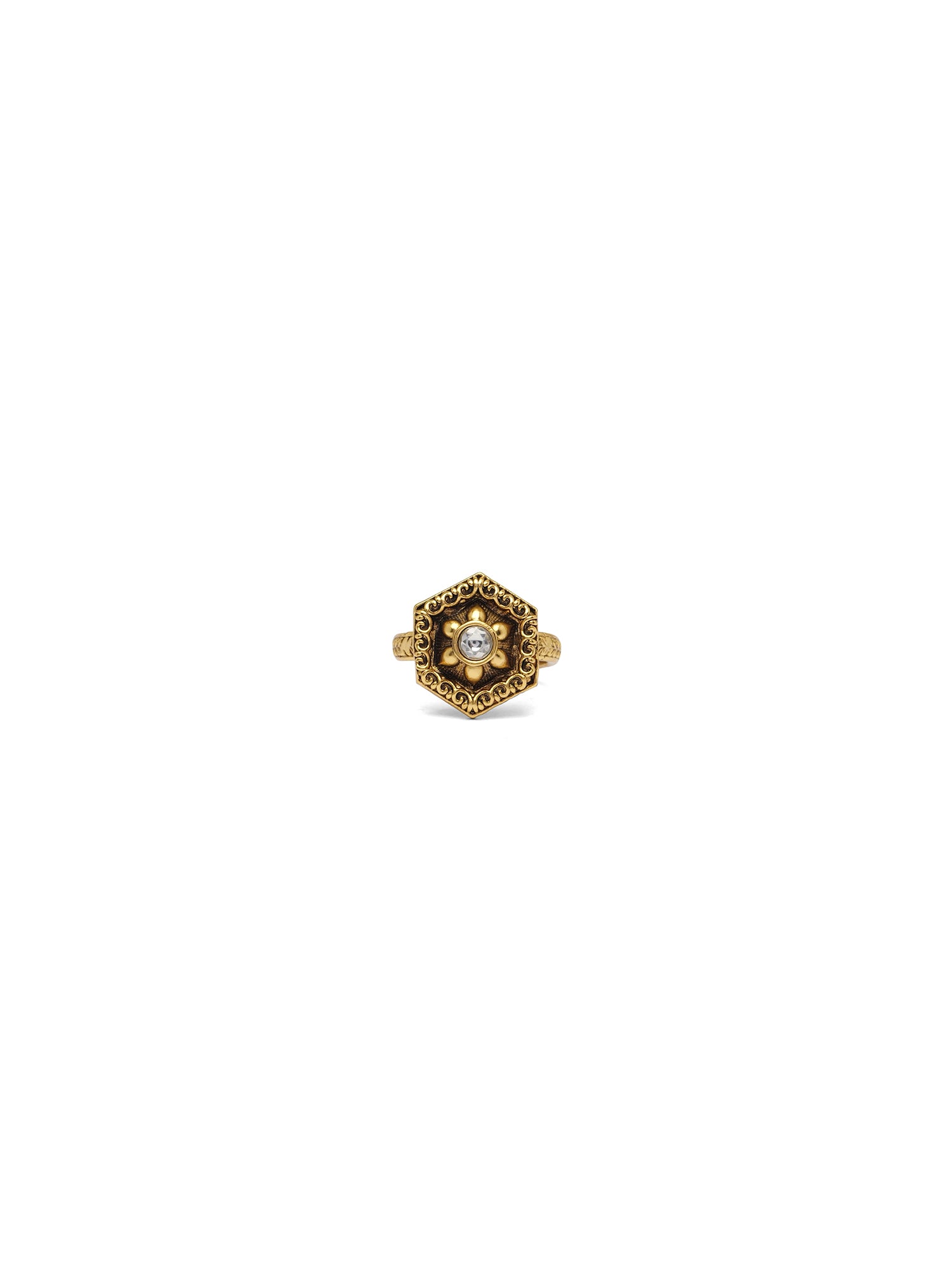 Kajal Classic Ring in White