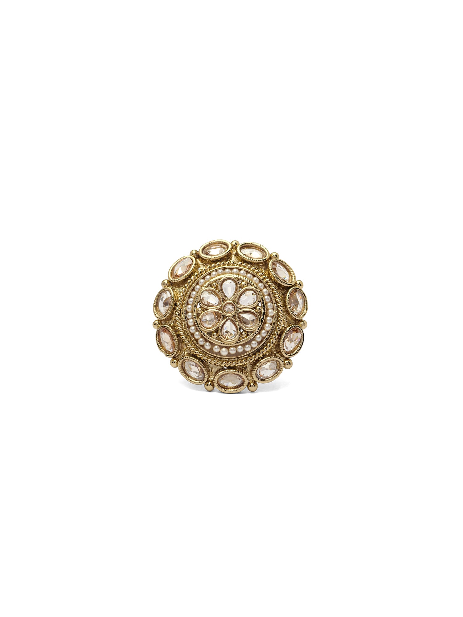 Kashish Ring in Champagne and Pearl