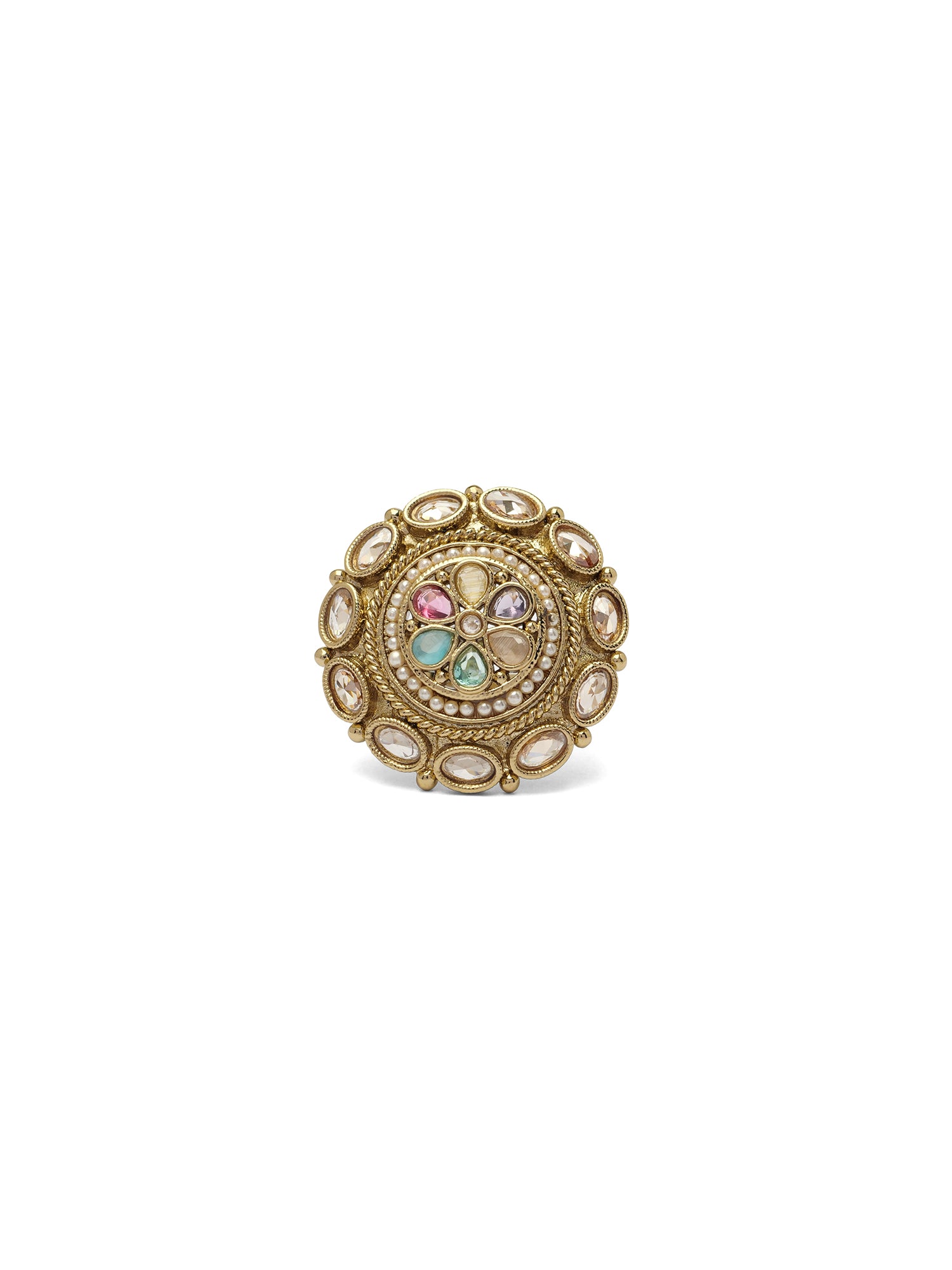 Kashish Ring in Multi and Pearl