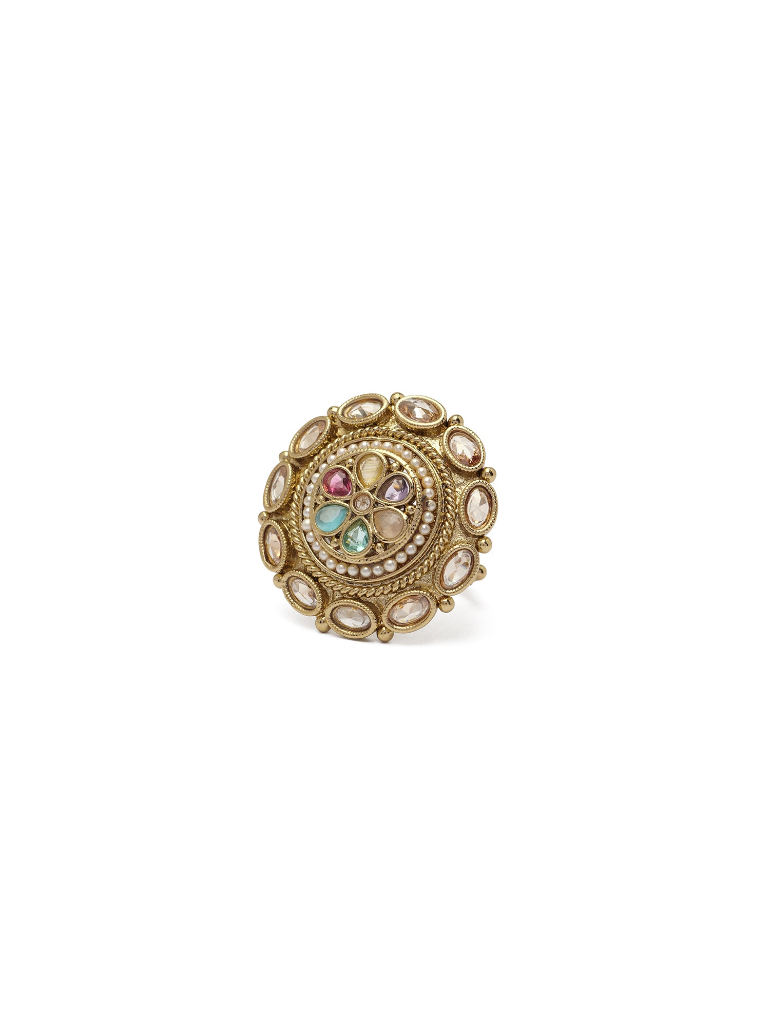 Kashish Ring in Multi and Pearl