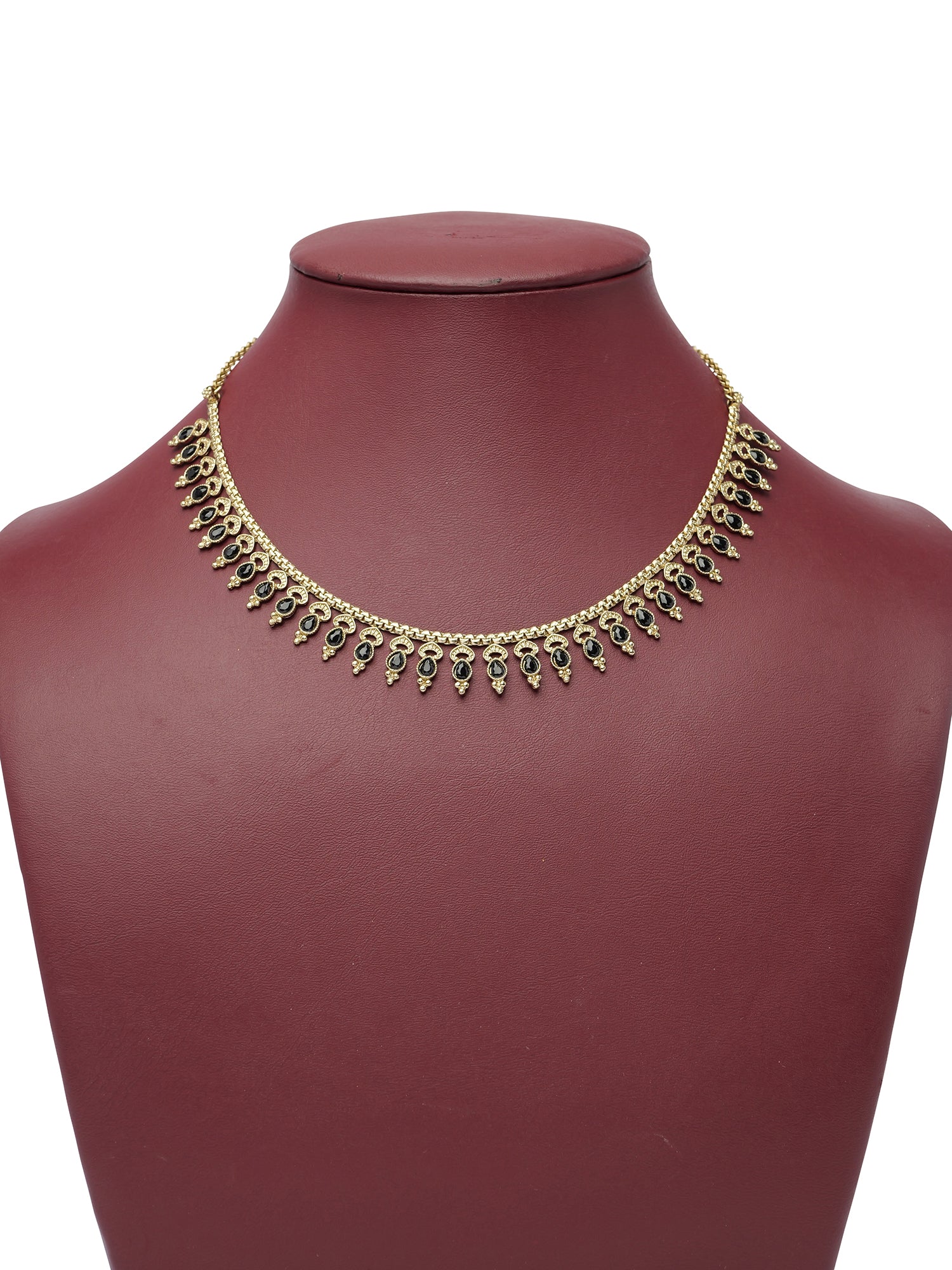 Kavia Simple Necklace Set in Black