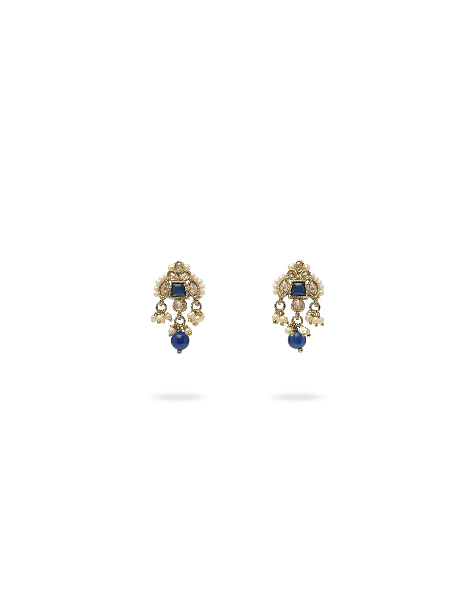 Kumari Pearl Necklace Set in Blue