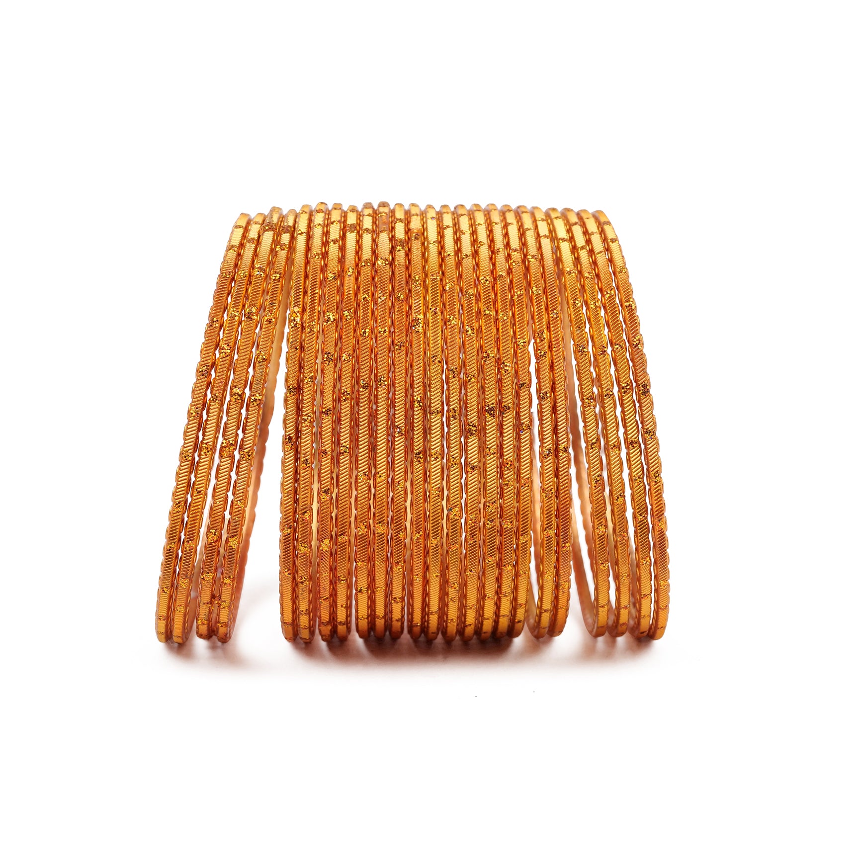Light Orange Glitter Bangles