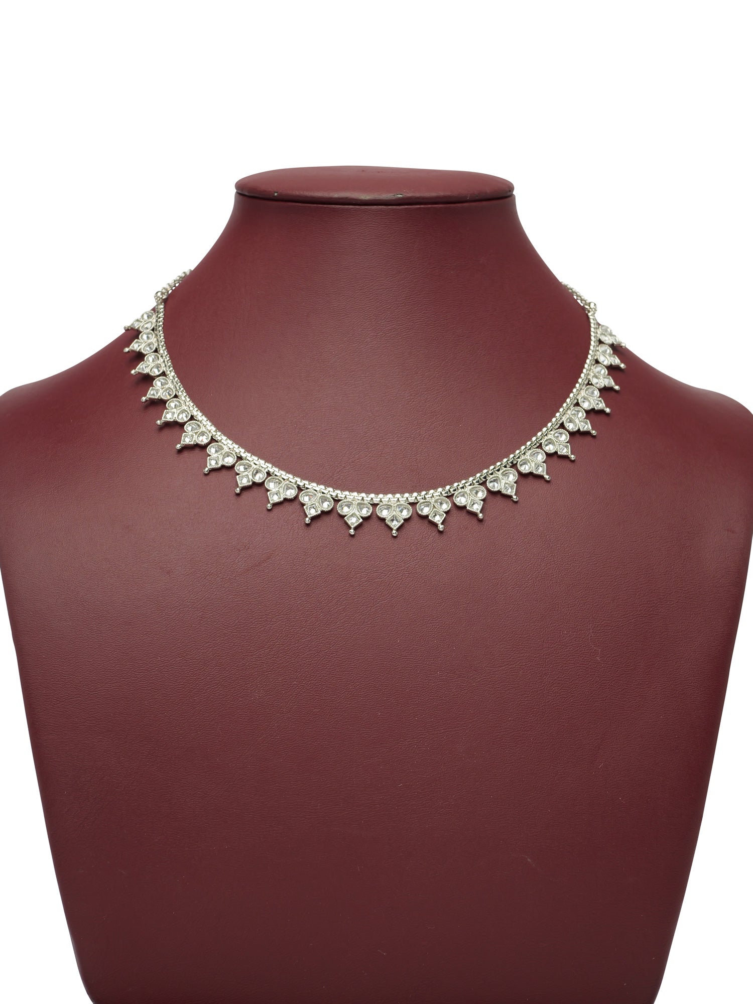 Leah Simple Necklace in Rhodium