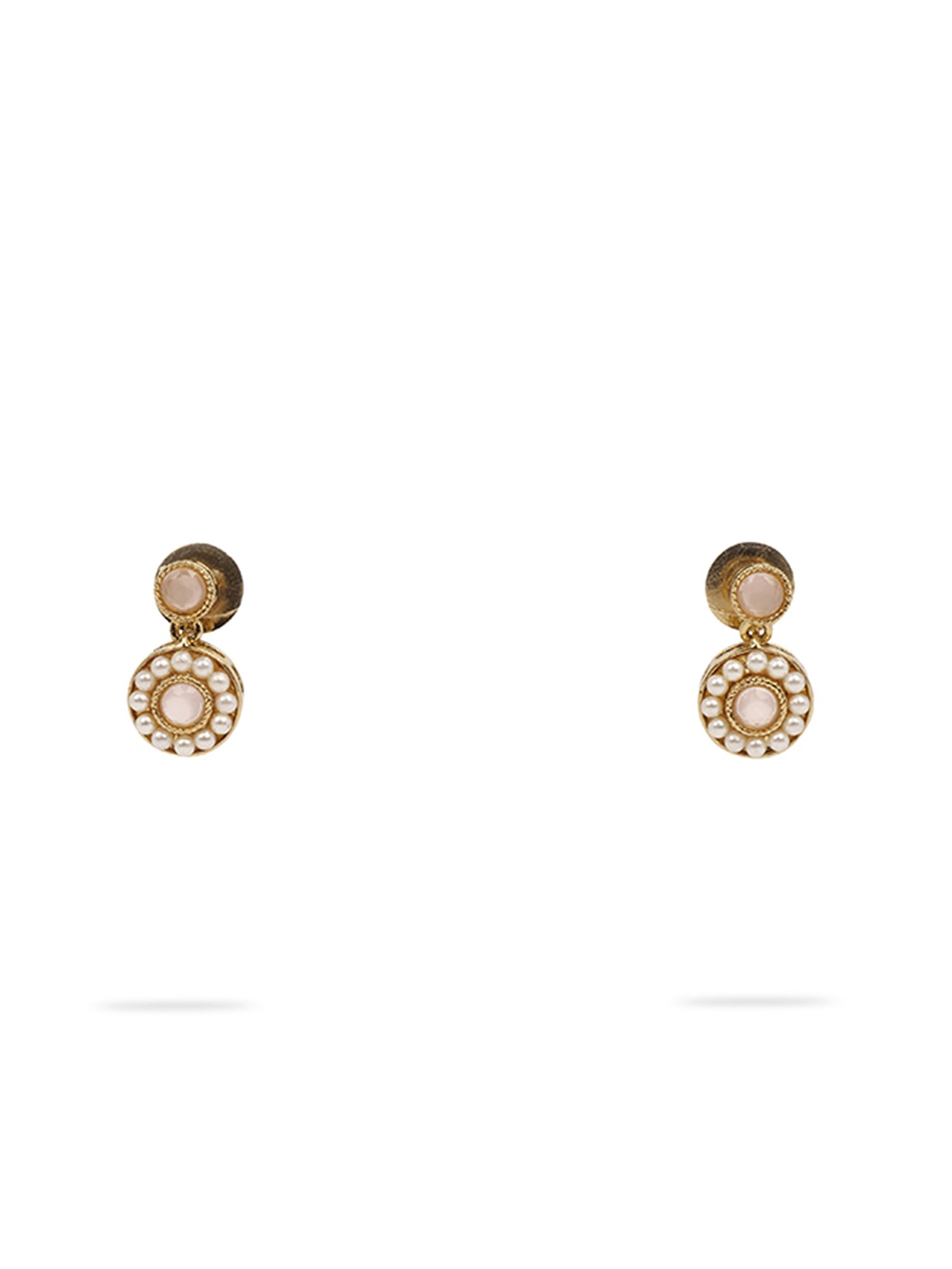 Leela Drop Studs in Light Pink
