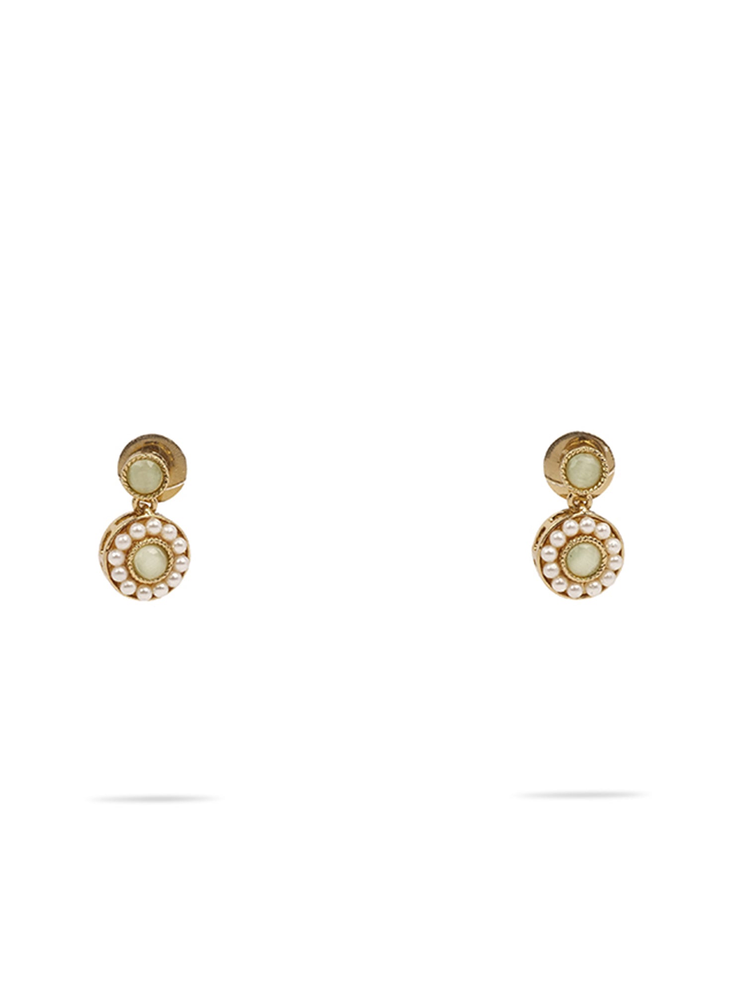 Leela Drop Studs in Mint