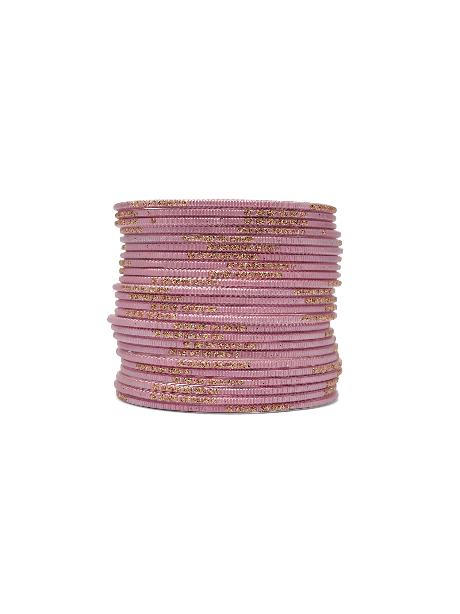 Light Pink Glitter Etched Bangles