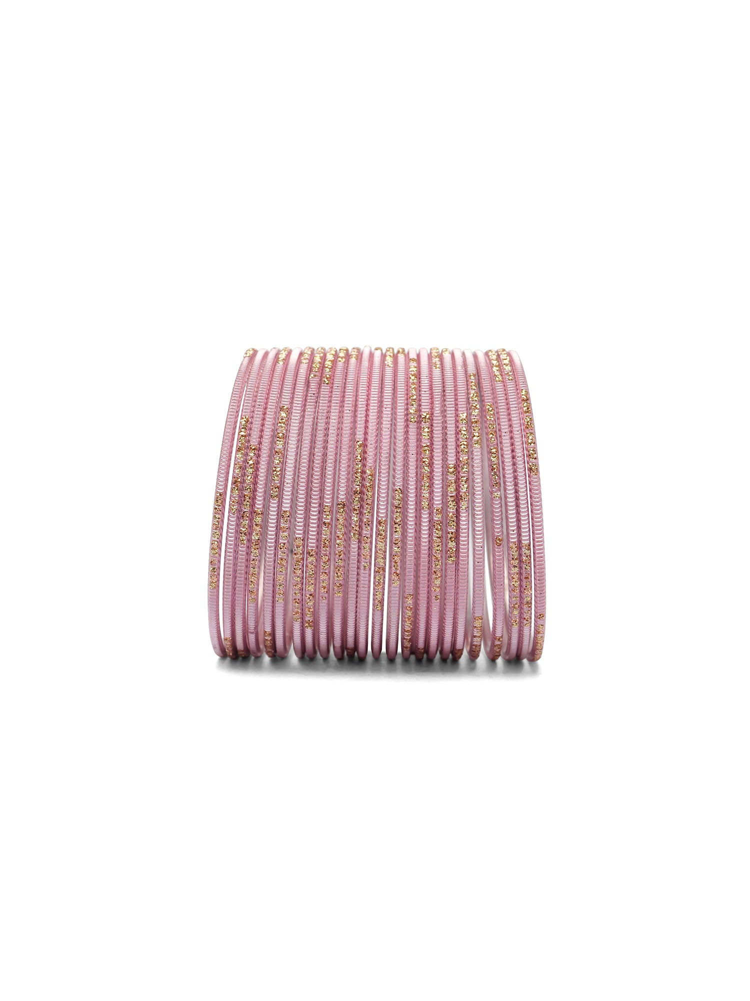 Light Pink Glitter Etched Bangles
