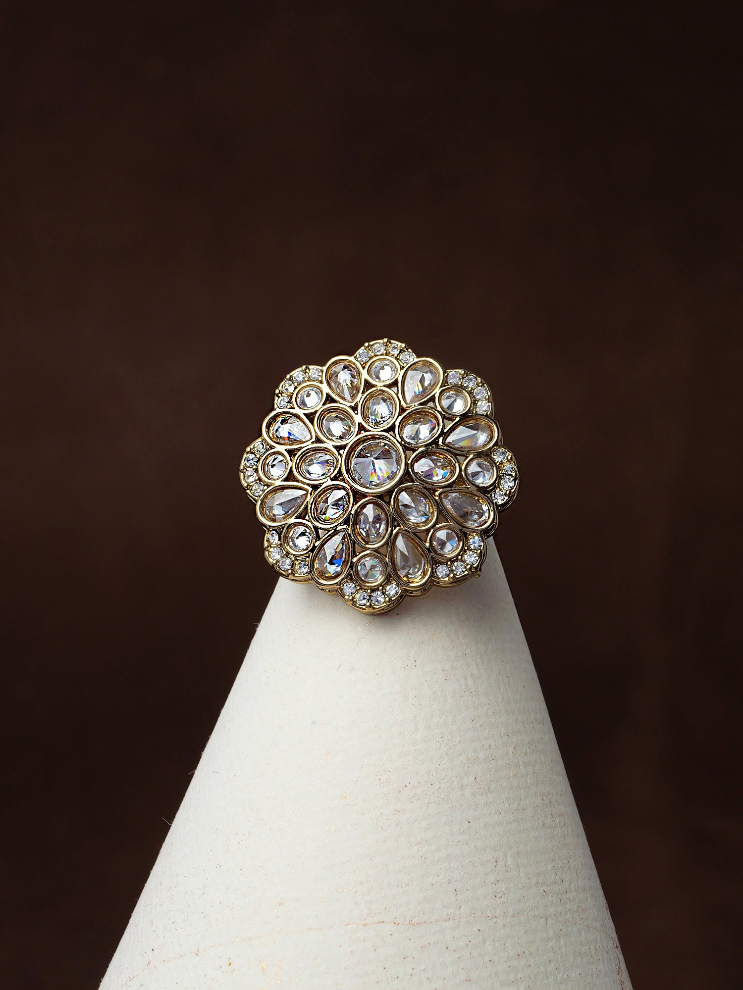 Lina Statement Ring in White