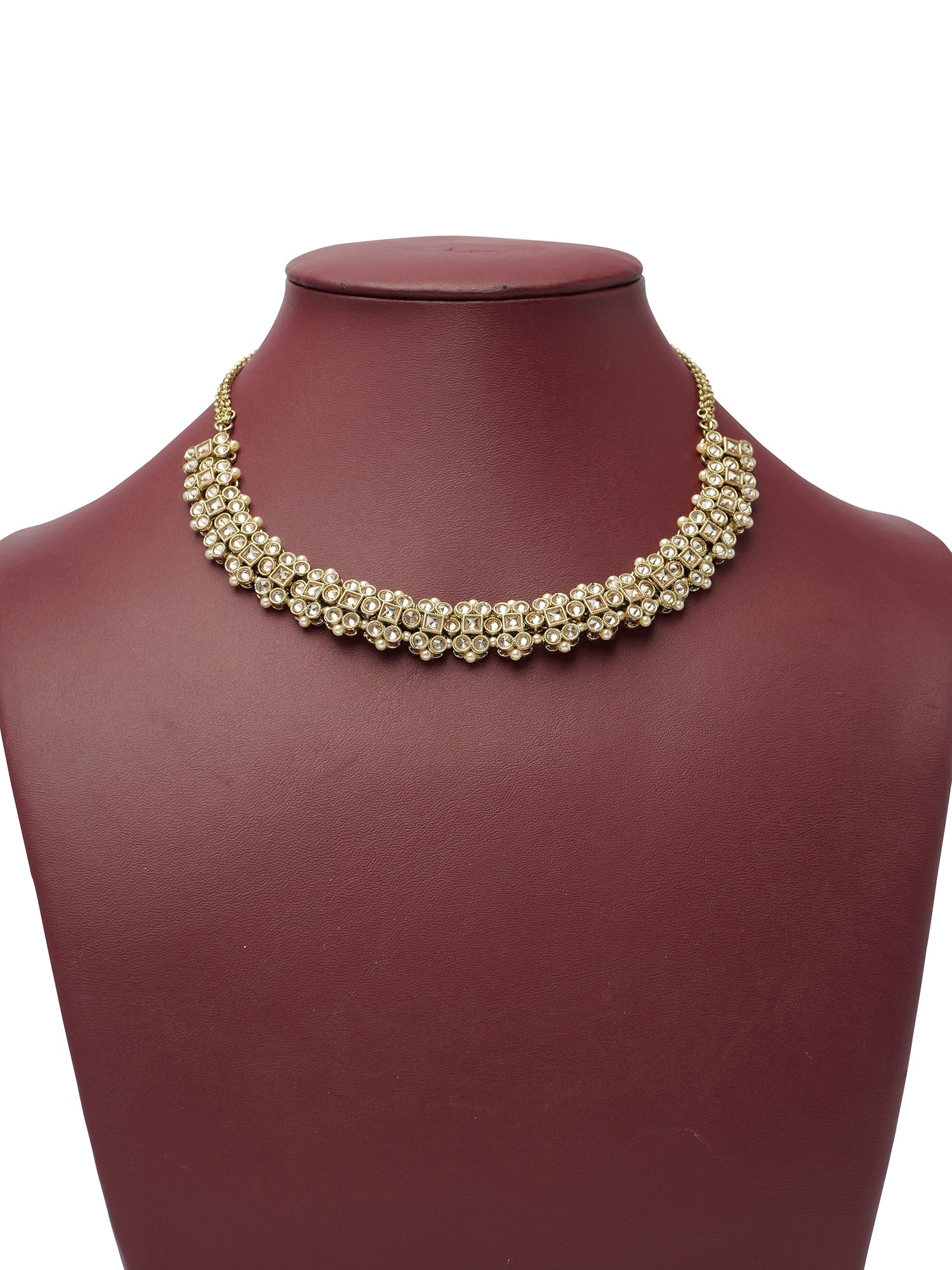 Lisha Necklace Set in Pearl and Champagne