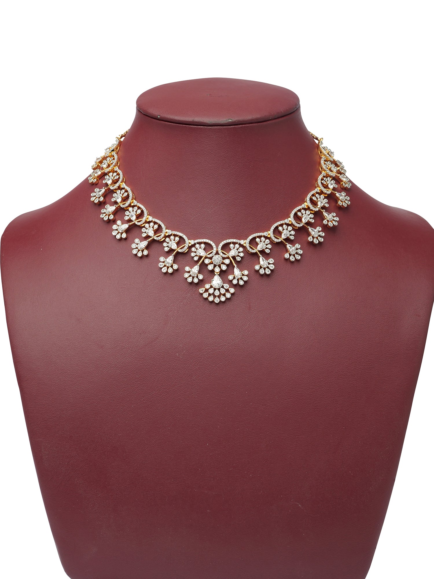 Livia Cubic Zirconia Necklace Set in White