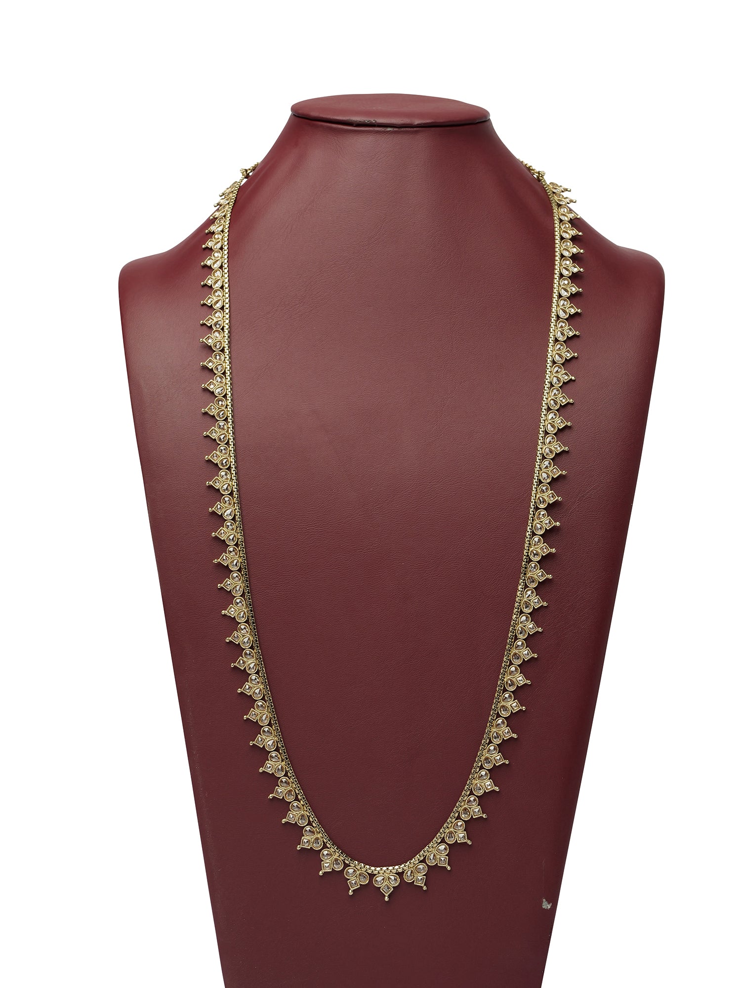 Long Crystal Rani Haar in Champagne