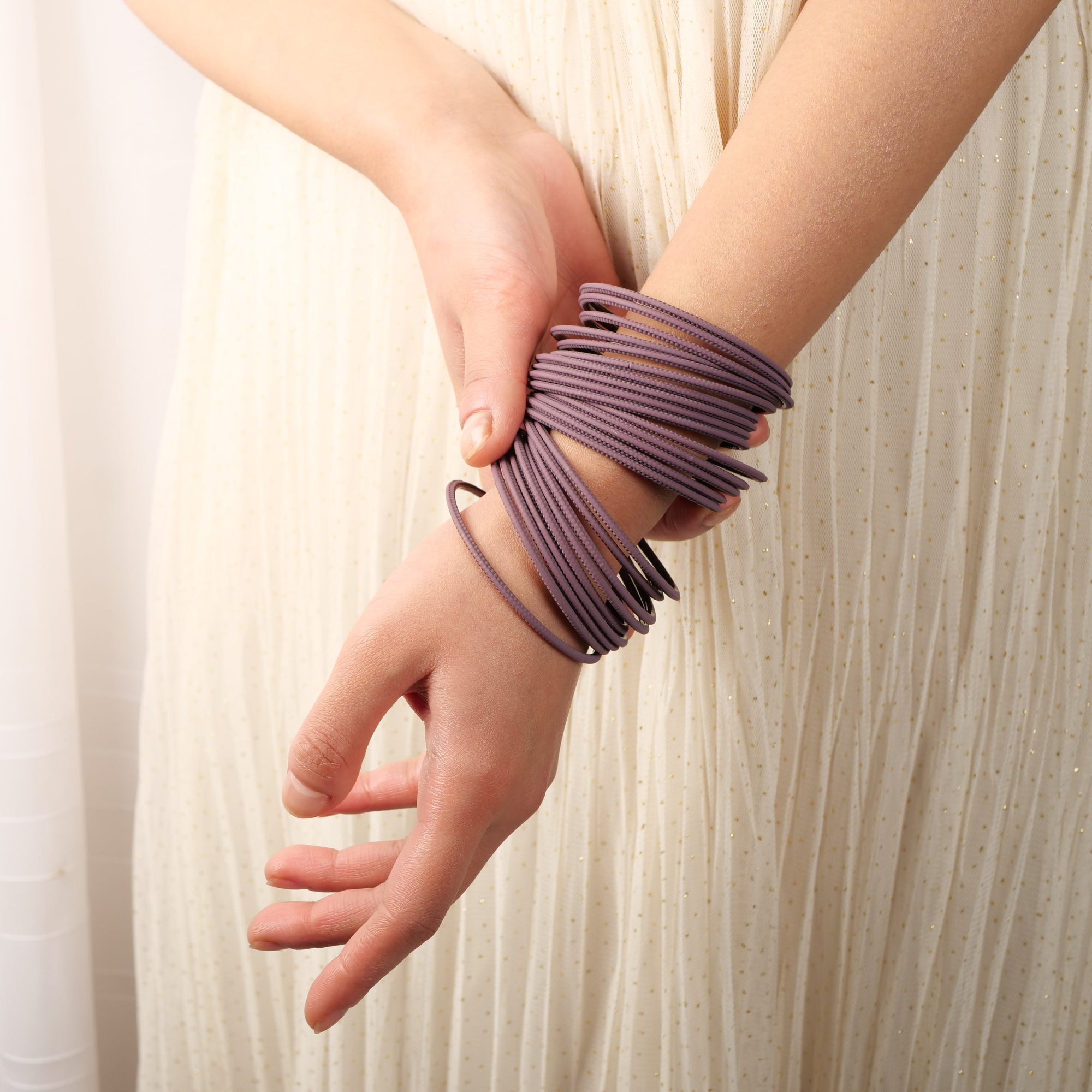 Mauve Plain Bangles