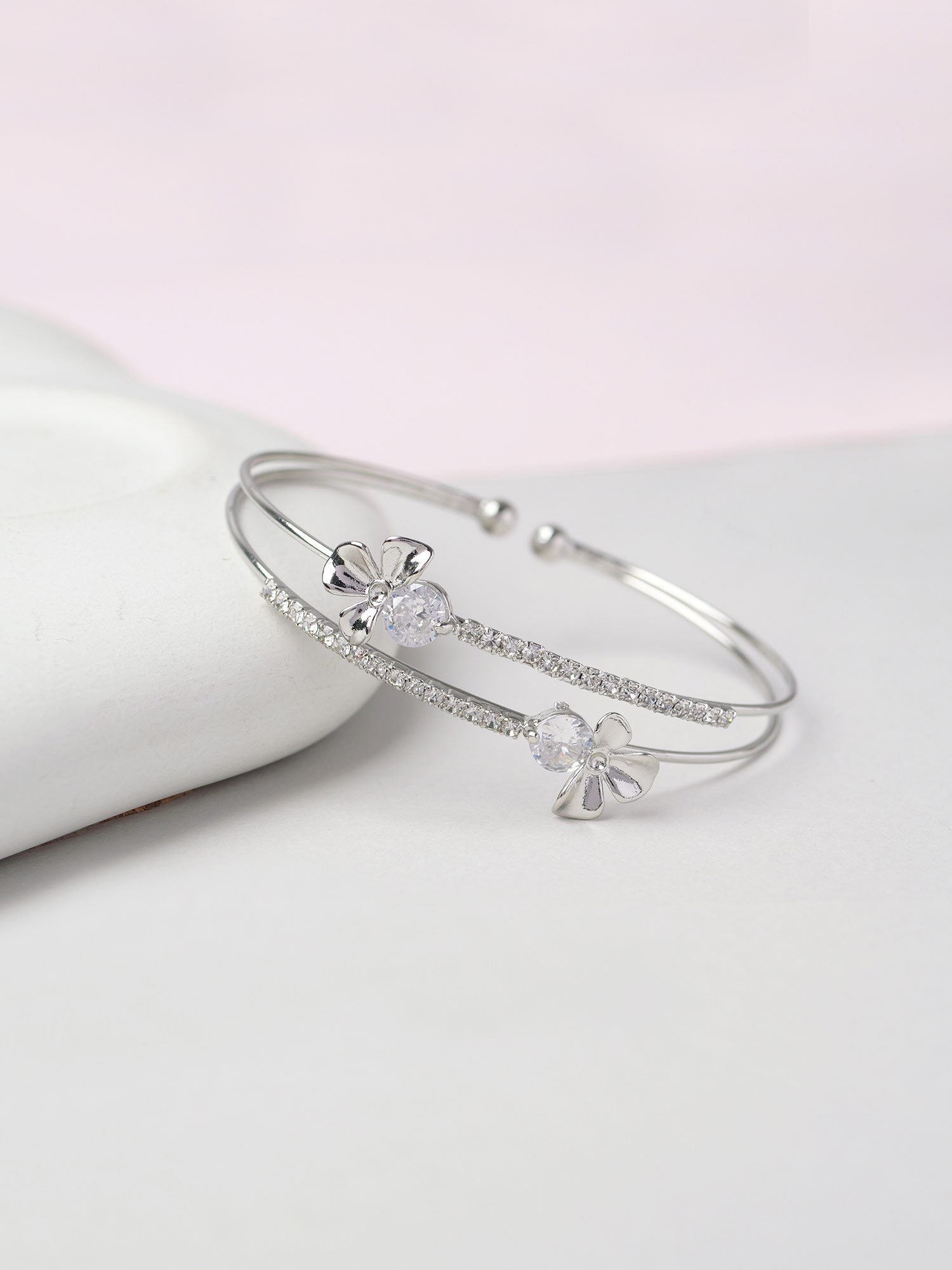 Mabel Children's Bracelet in Rhodium