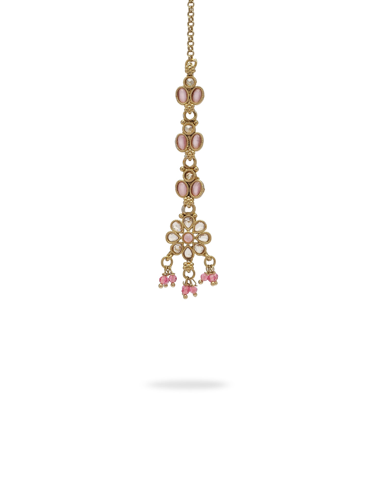 Mahiya Maang Tikka in Light Pink