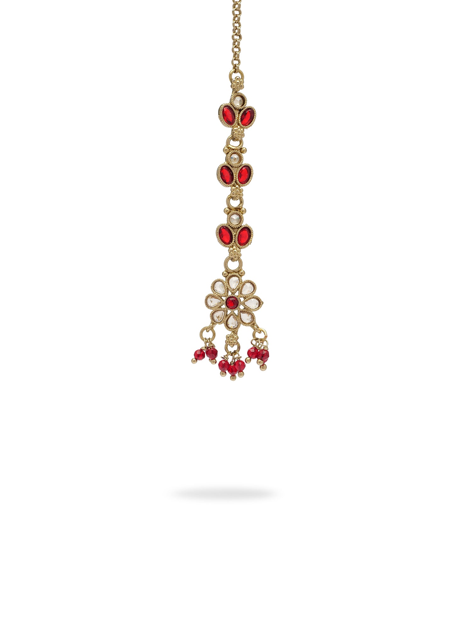 Mahiya Maang Tikka in Maroon