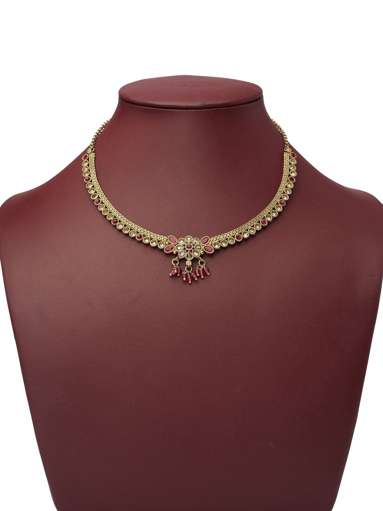 Mahiya Necklace Set in Hot Pink
