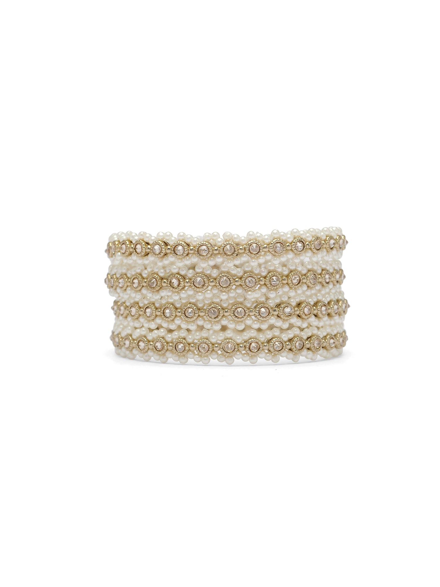 Malika Pearl Kadas in Antique Gold