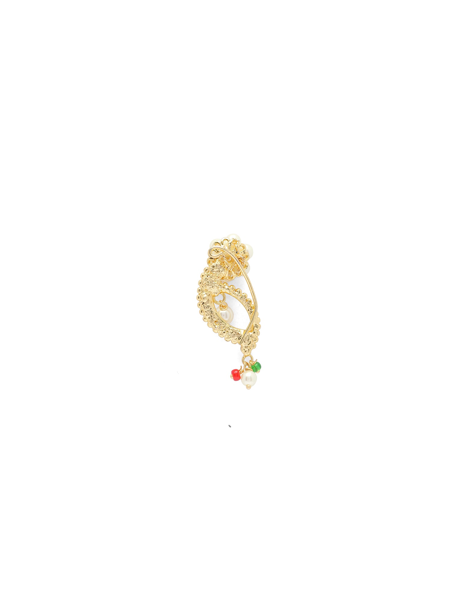 Manira Maharashtrian Nose Pin in Pearl