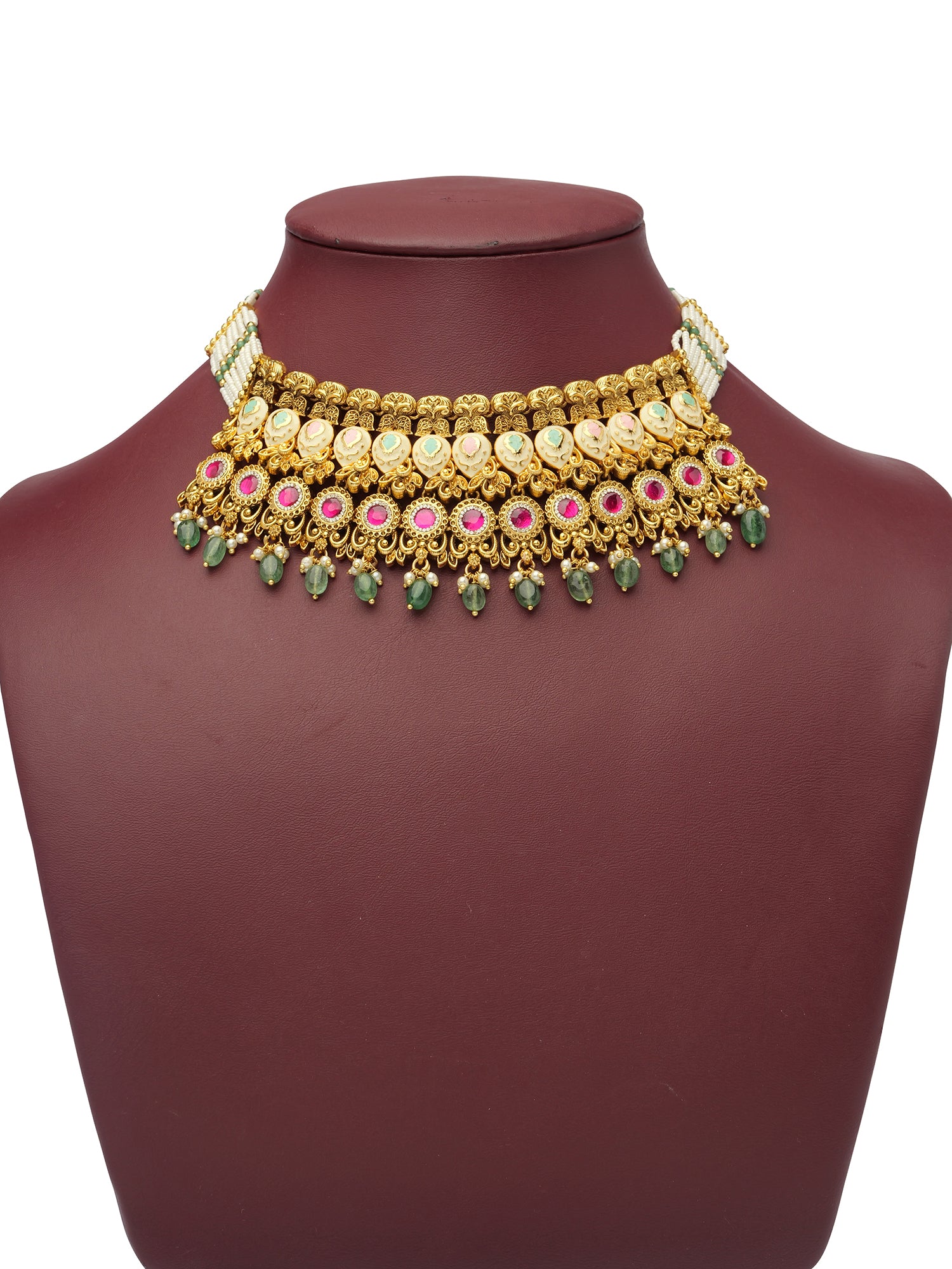 Meenakshi Necklace Set in Multi