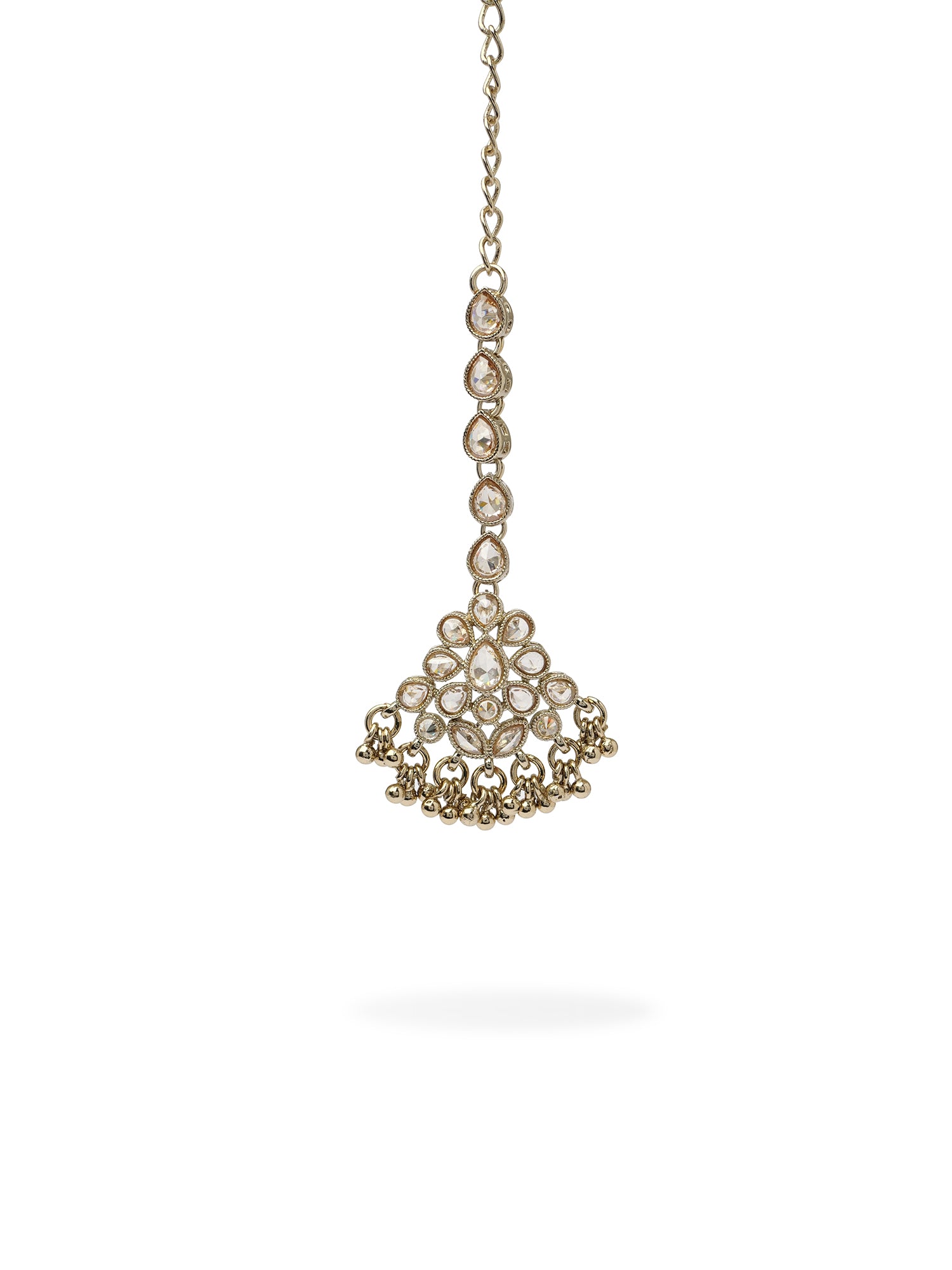 Mehak Simple Necklace Set in Antique Gold