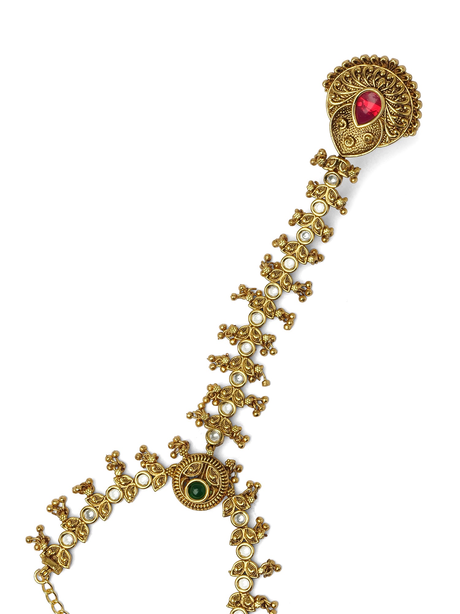 Mehrani Kundan Hand Chain in Multi