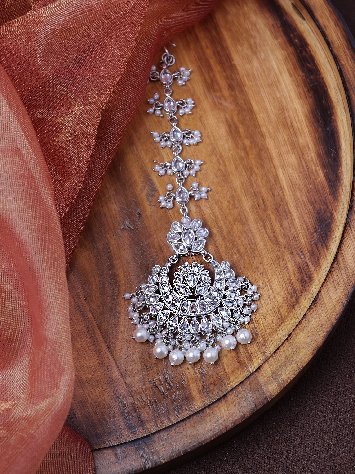 Mehreen Chand Maang Tikka in Rhodium
