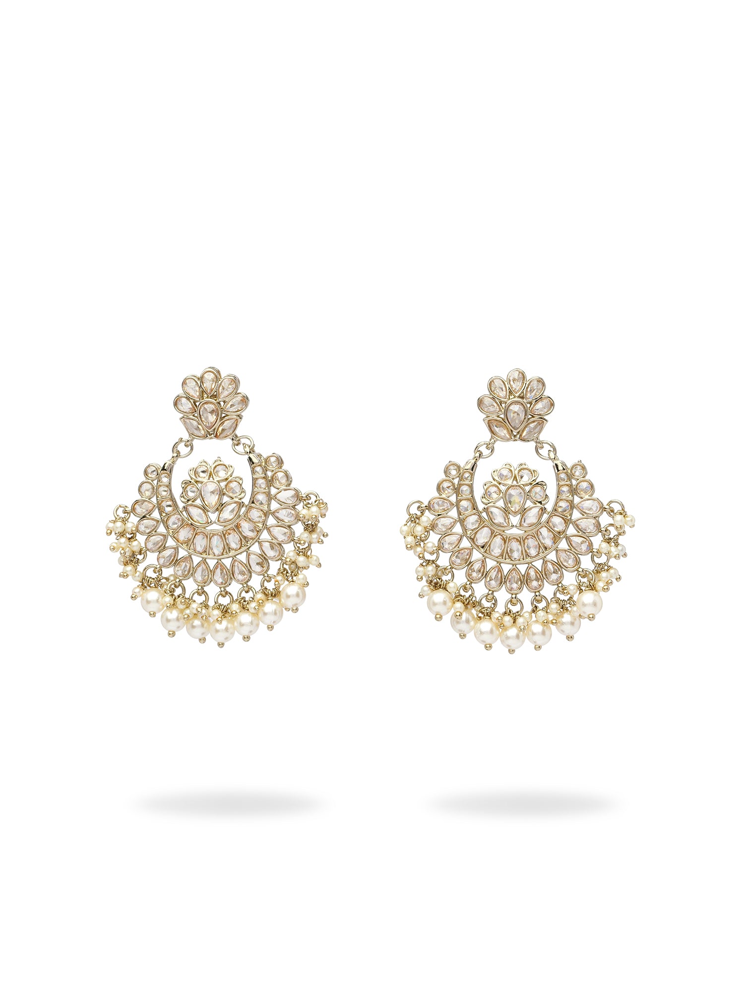 Mehreen Chandbali Earrings in Champagne