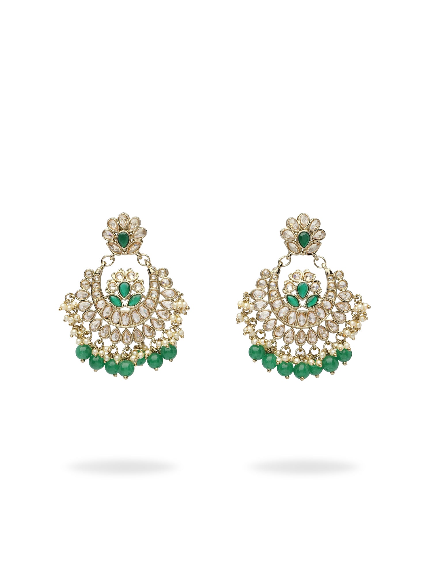 Mehreen Chandbali Earrings in Green