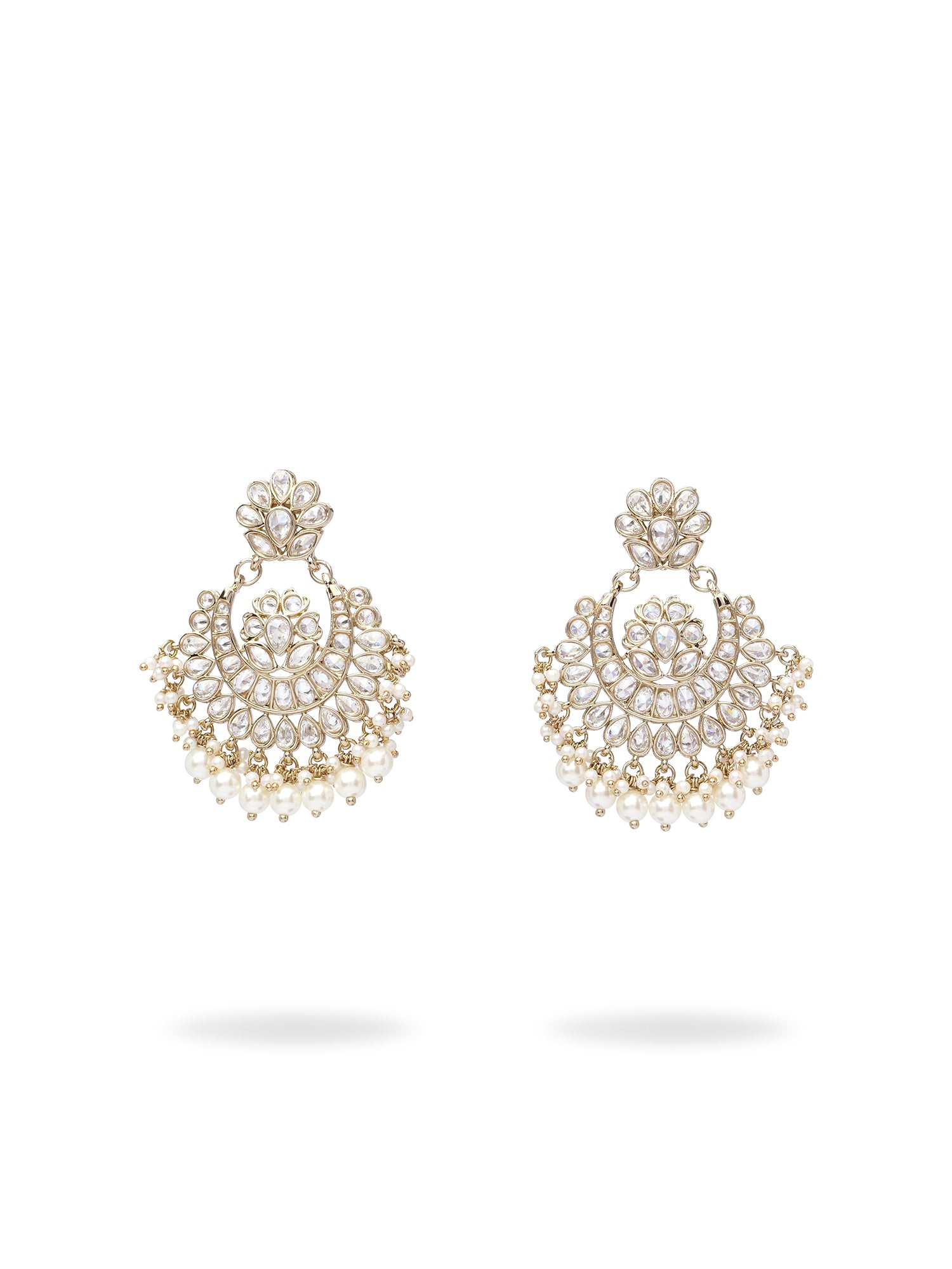 Mehreen Chandbali Earrings in White