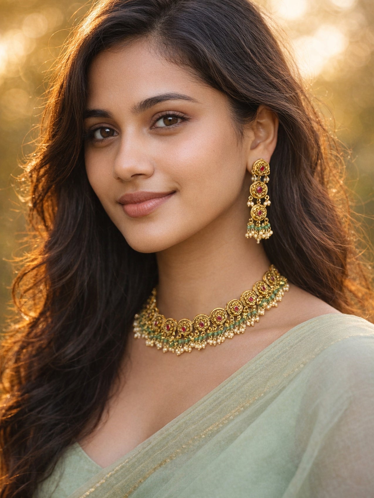 Mihira Classic Necklace Set in Multi