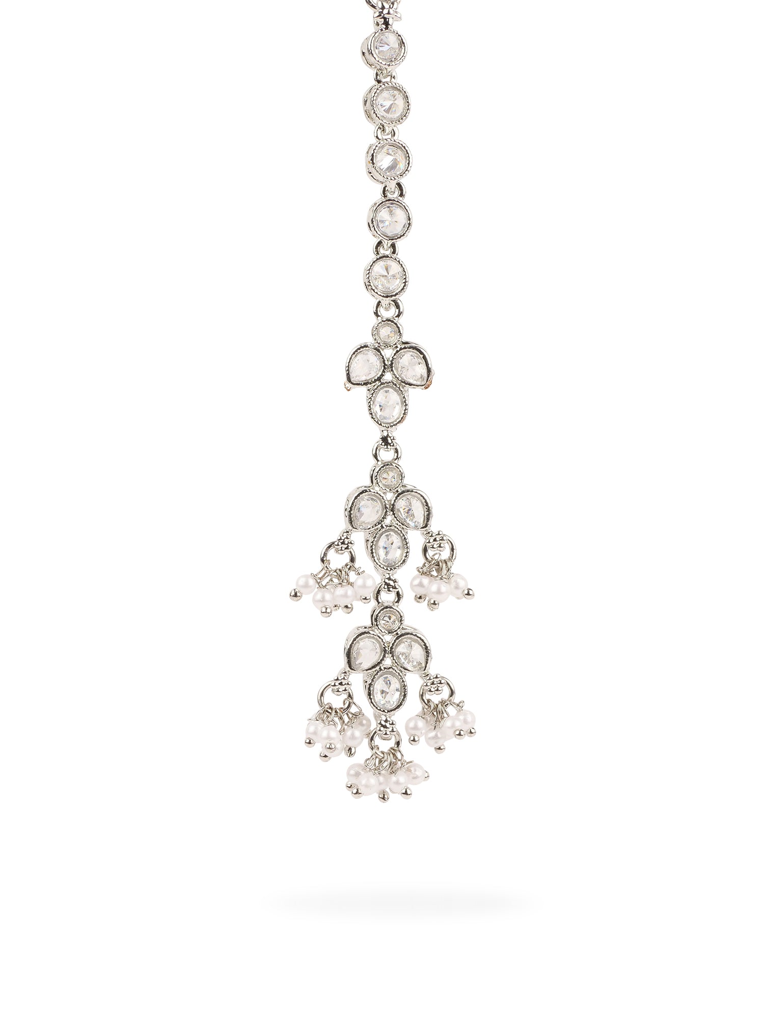 Mila  Maang Tikka in Rhodium