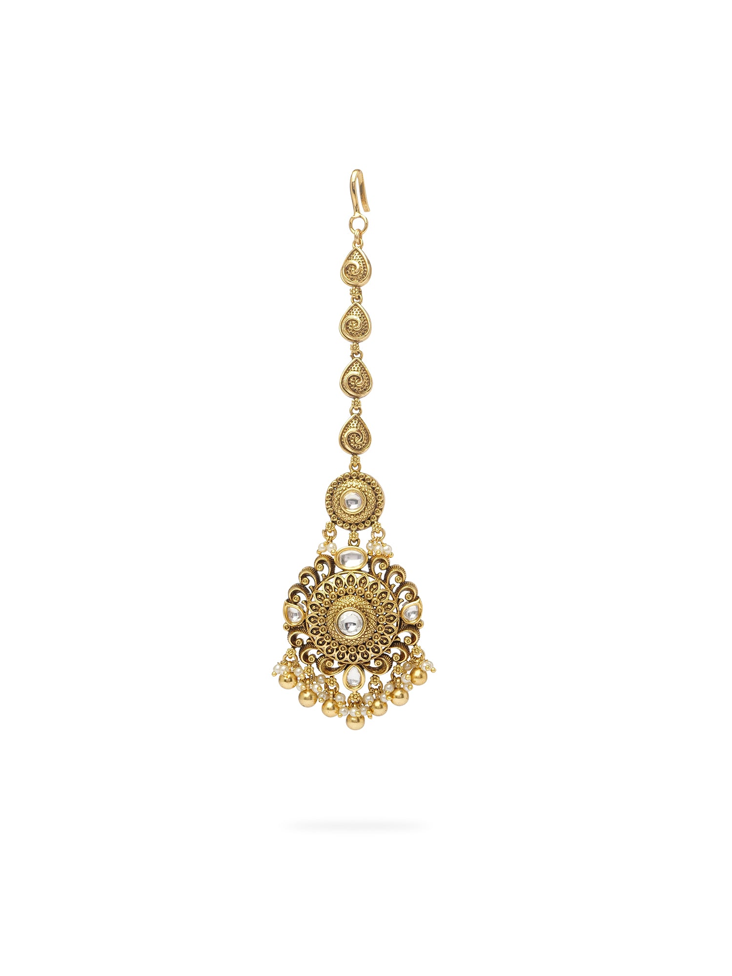 Miraya Maang Tikka in Gold Oxidised
