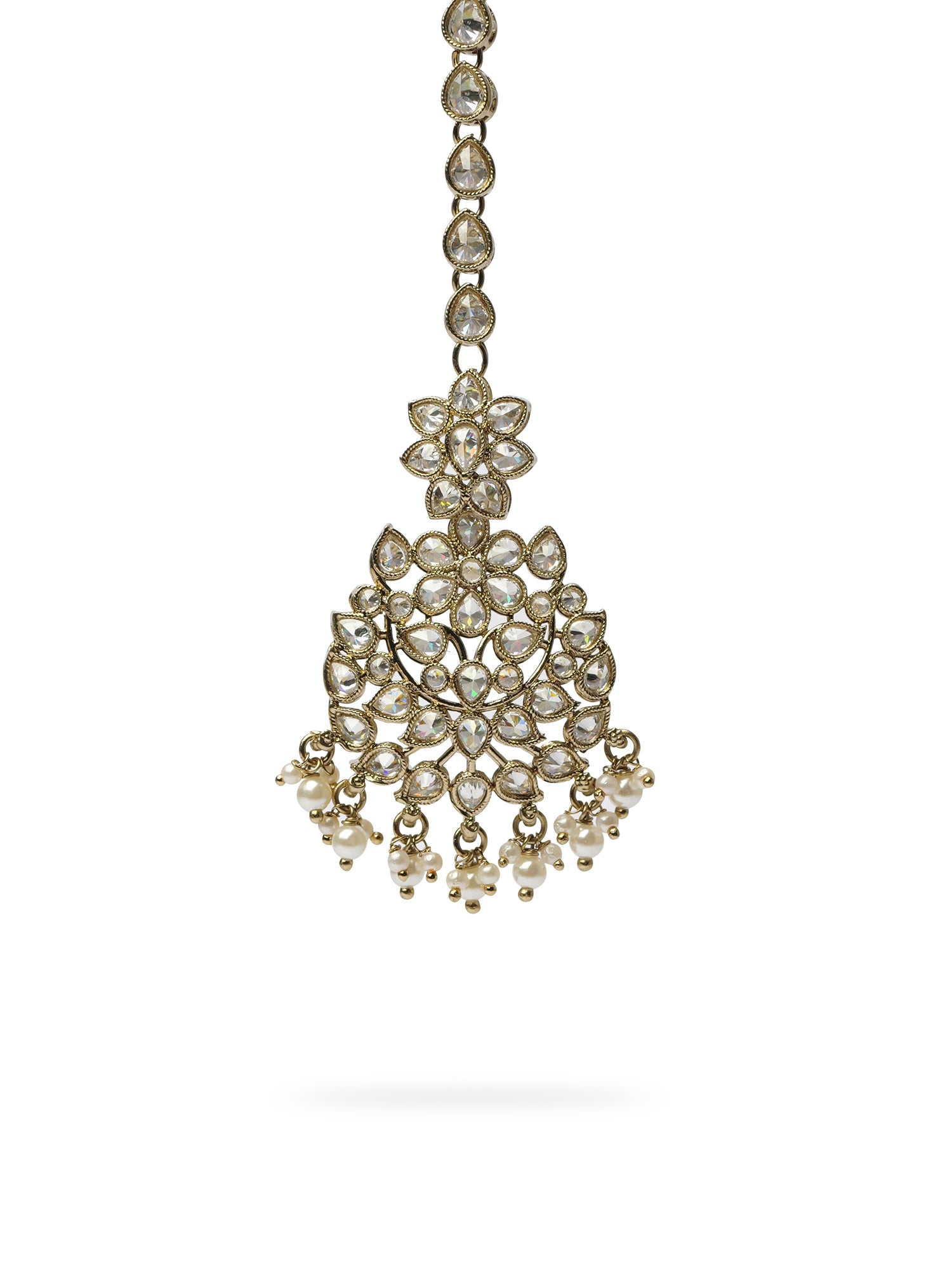 Mirza Maang Tikka in White