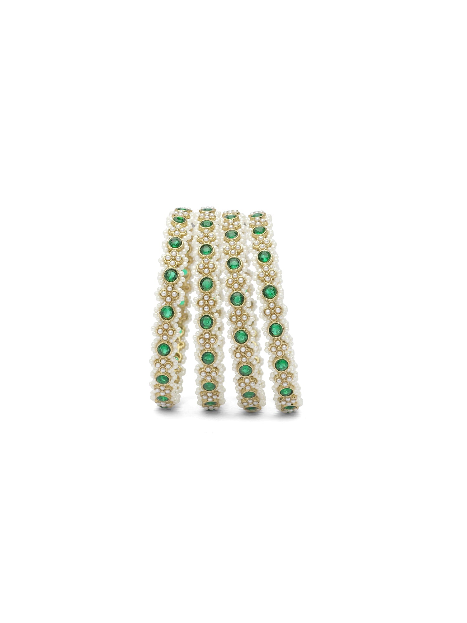 Miva Pearl Kadas in Green and Antique Gold