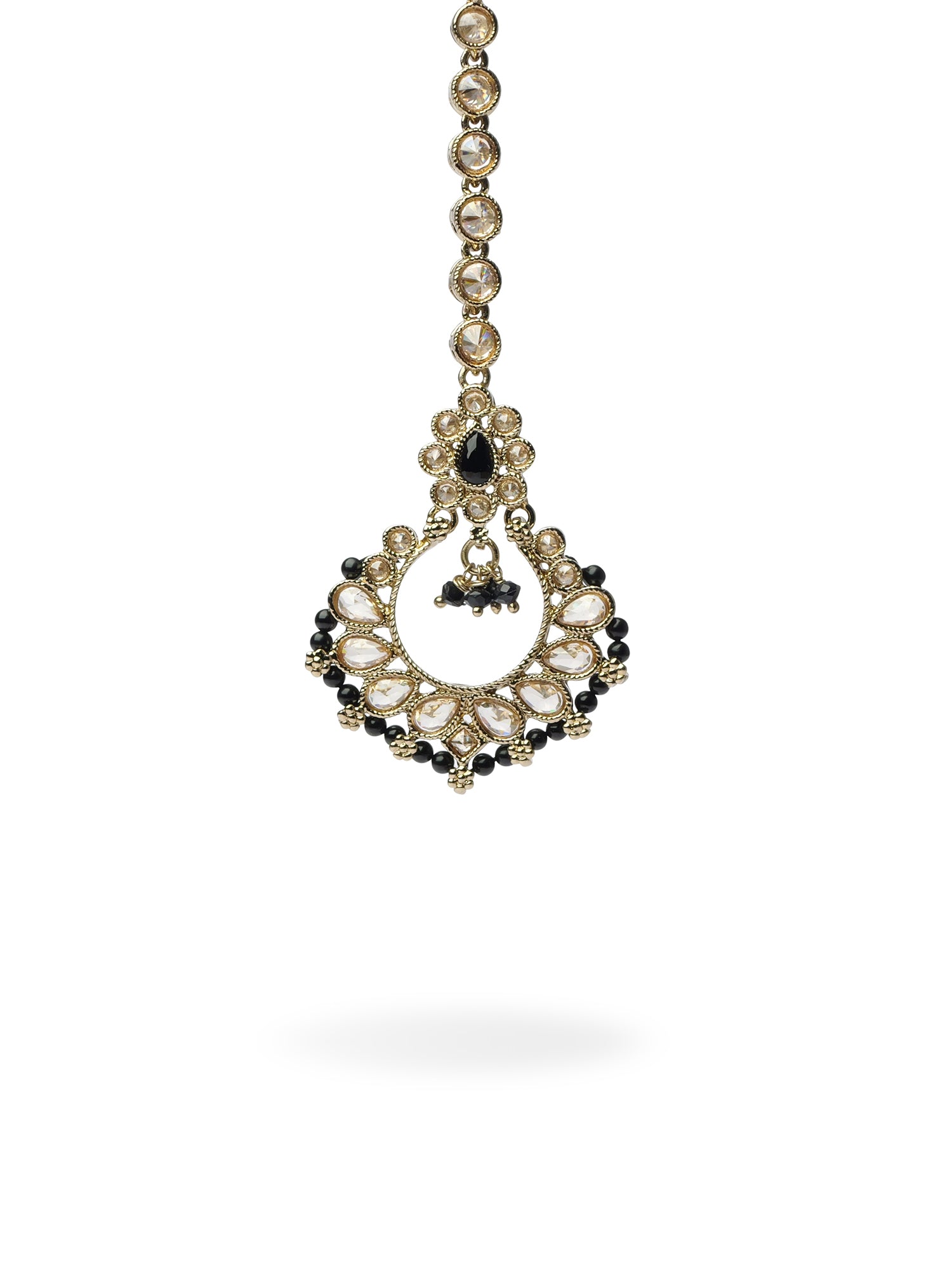 Naina Simple Necklace Set in Black