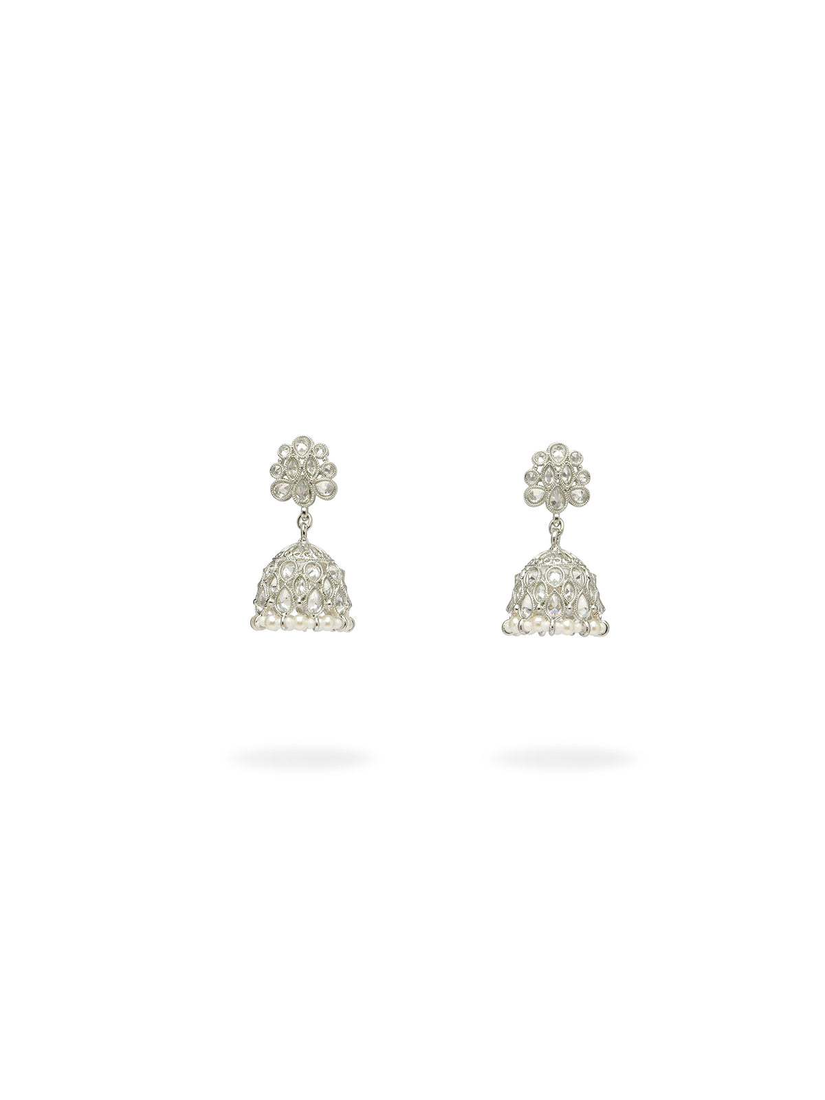 Naisha Necklace Set in Rhodium