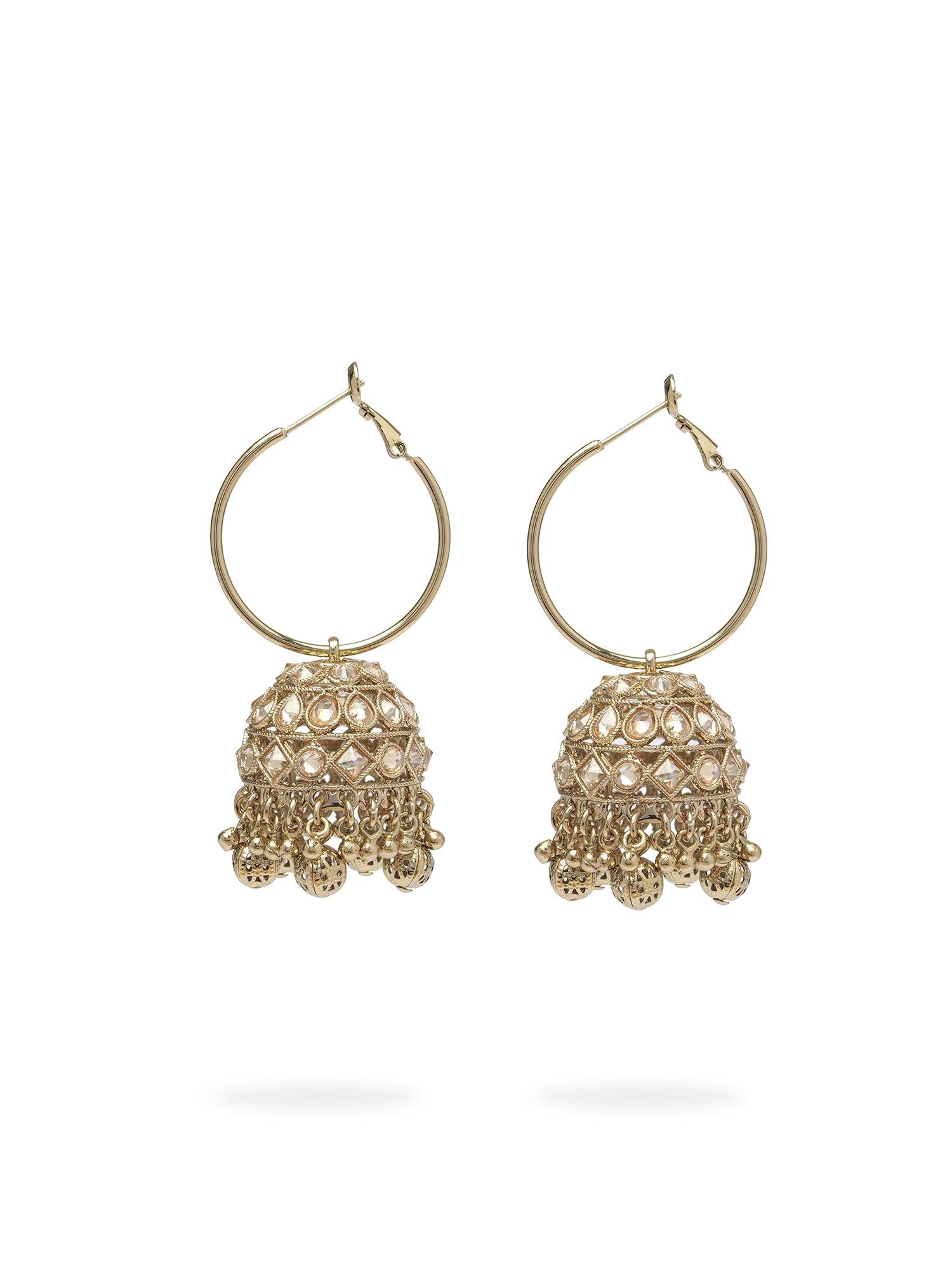 Nareen Jhumka Hoops in Antique Gold