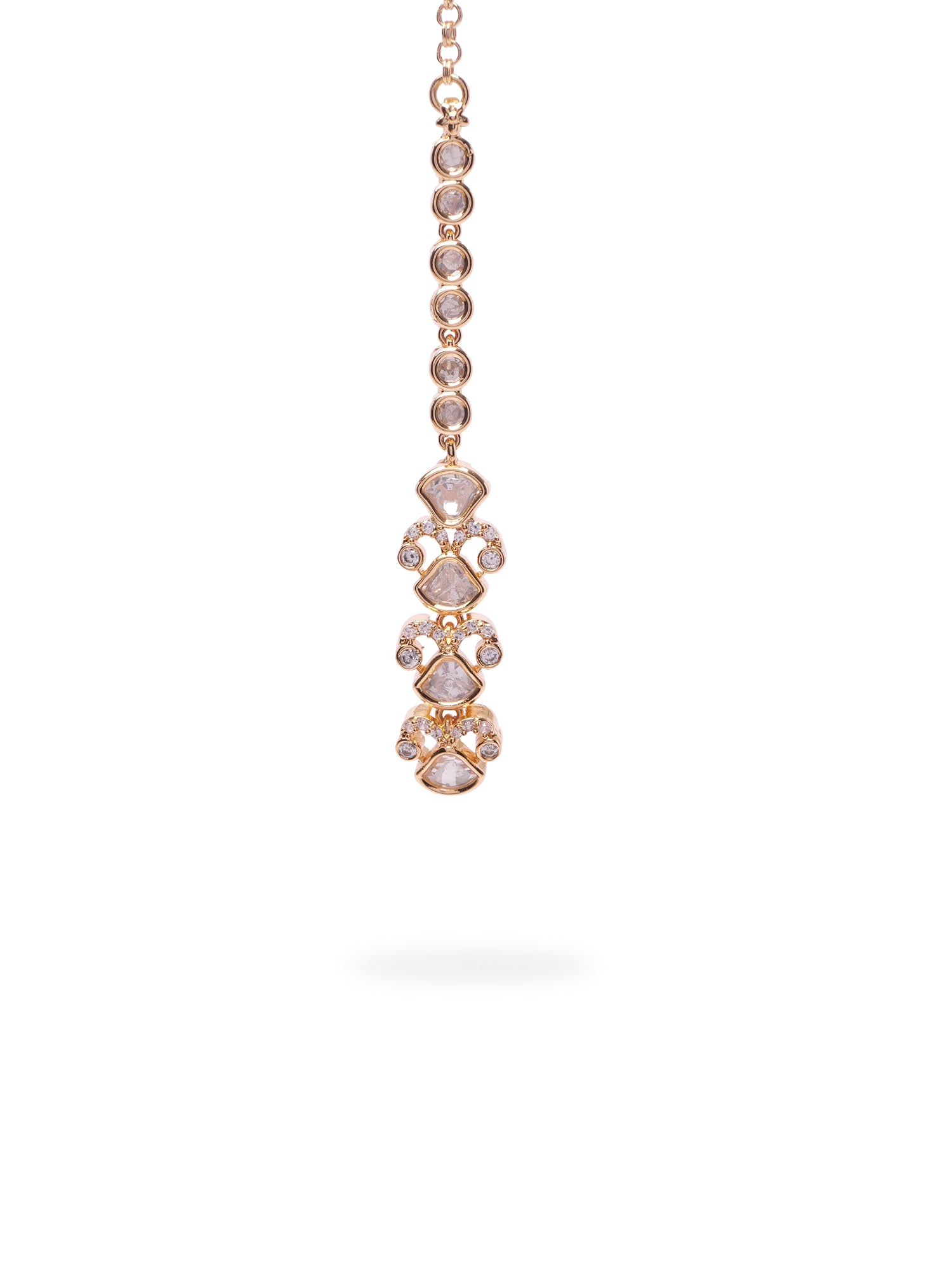 Nasira Kundan Necklace Set in White
