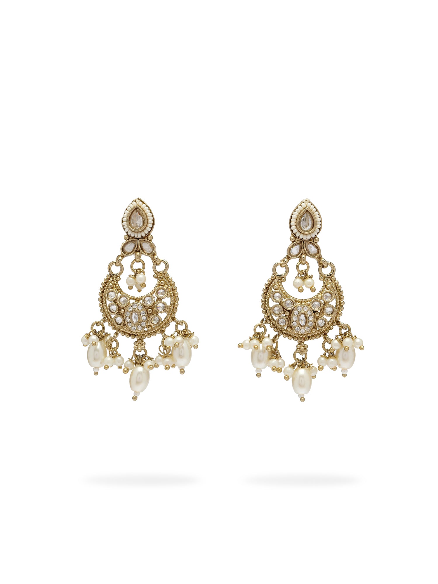 Nayla Pearl Earrings in White