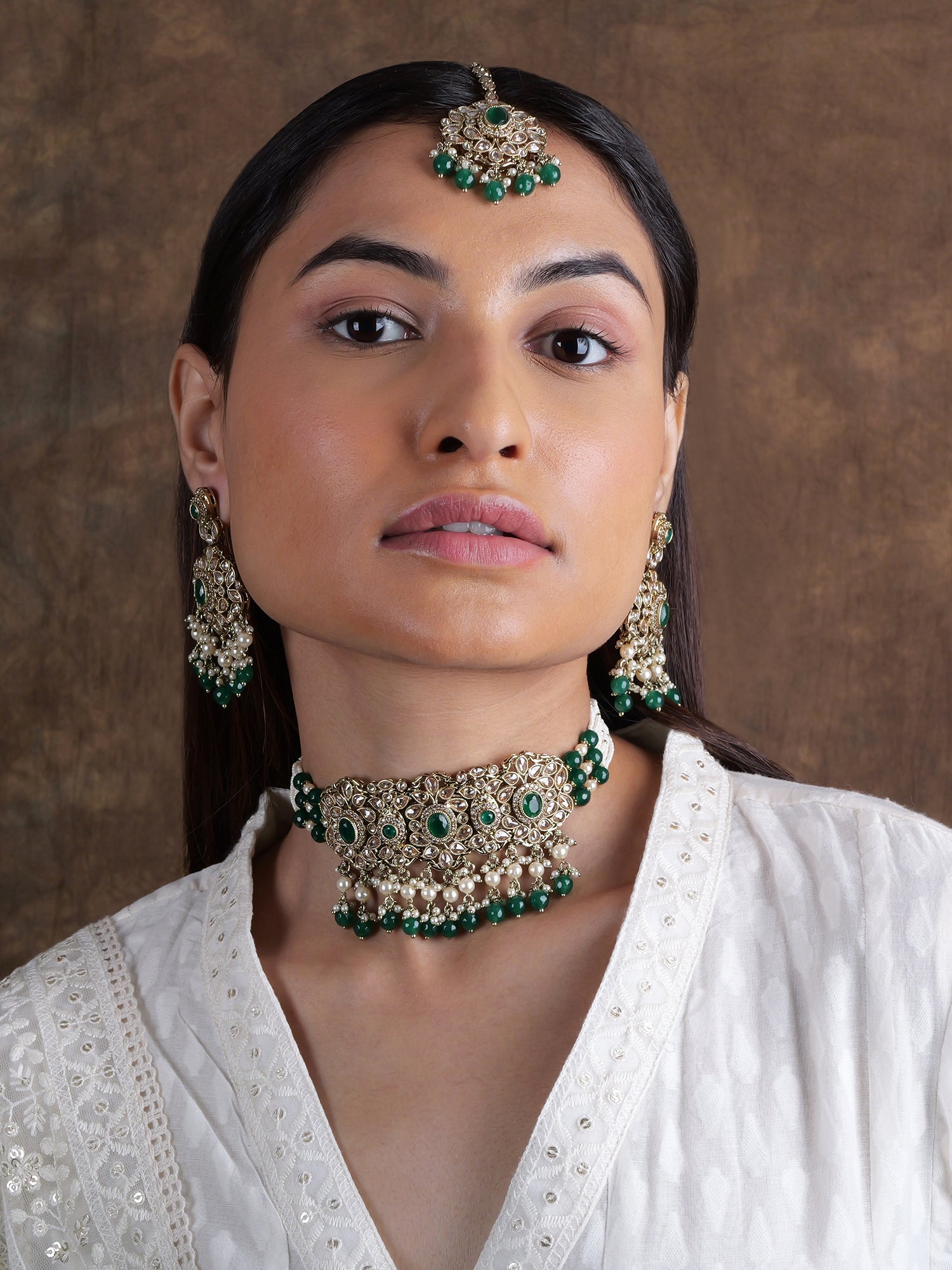 Neelmani Necklace Set in Green