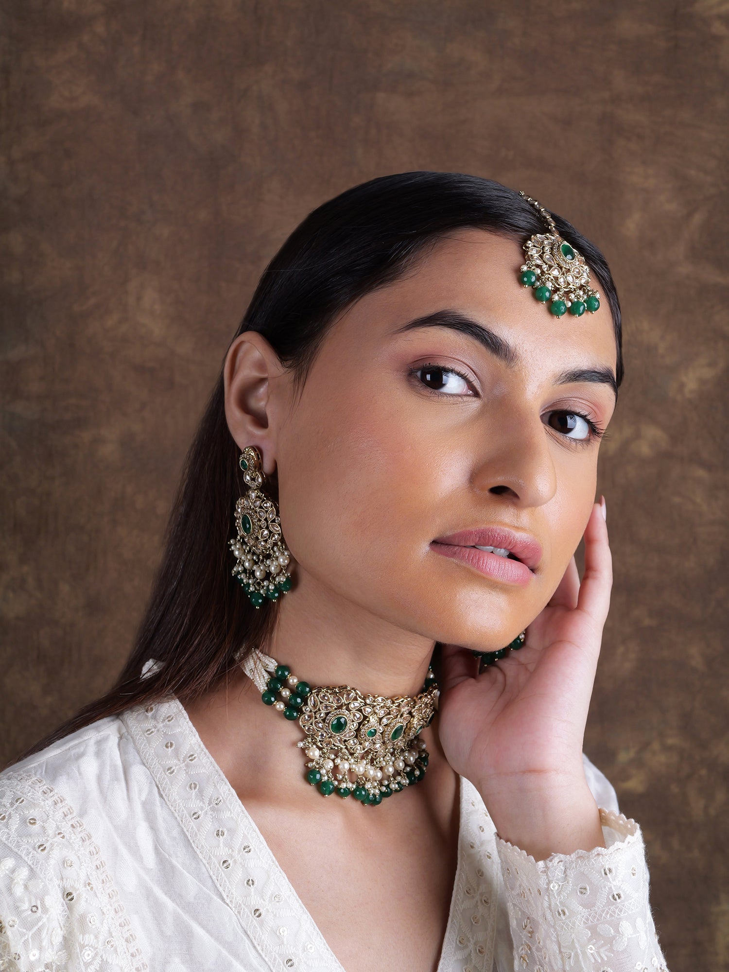 Neelmani Necklace Set in Green