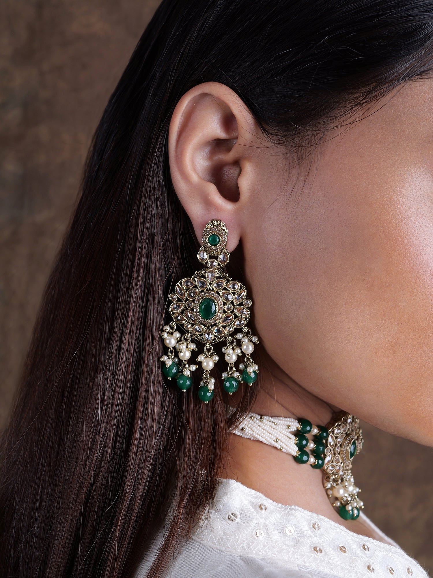 Neelmani Necklace Set in Green