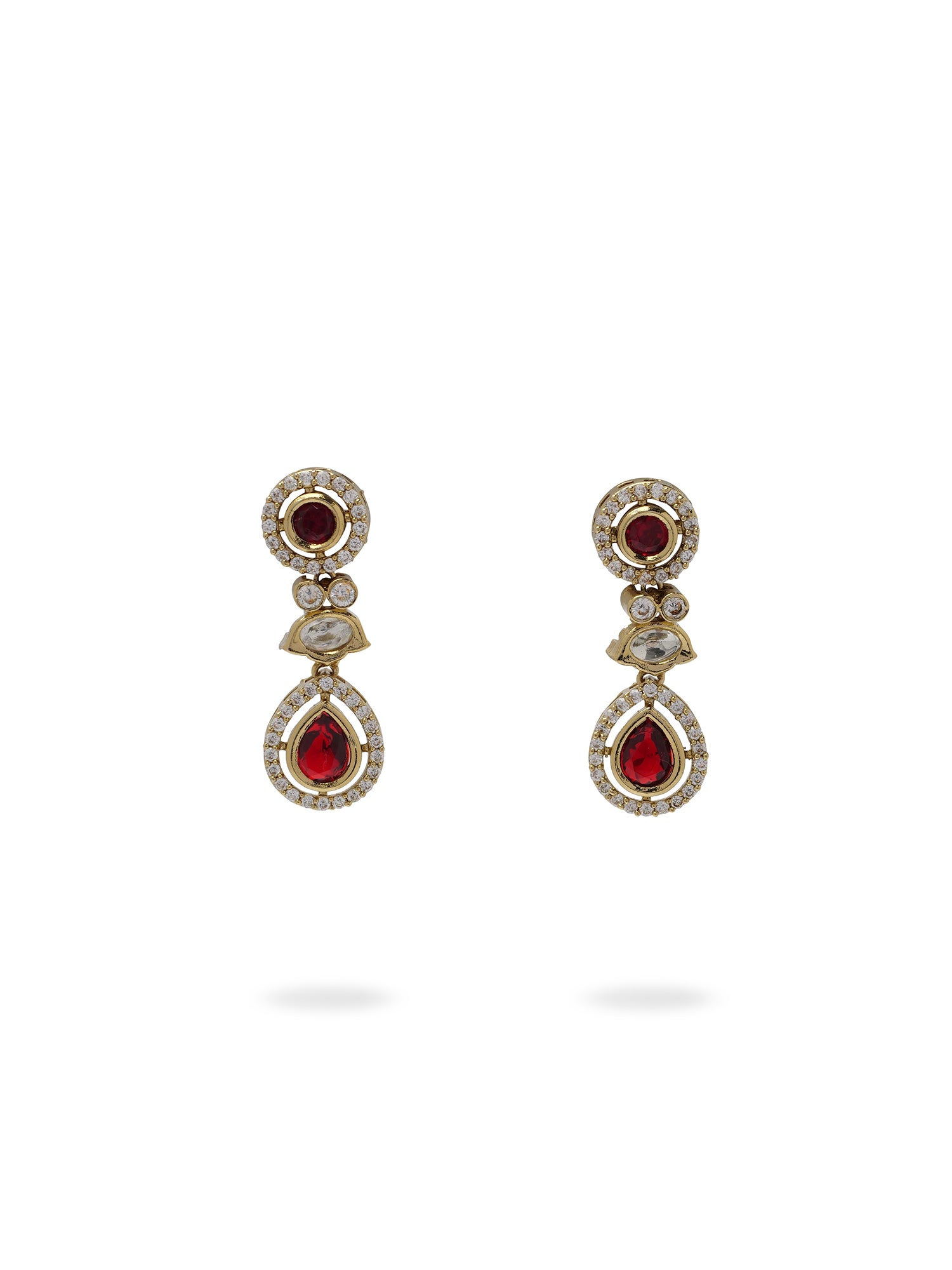 Neera Kundan Necklace Set in Maroon